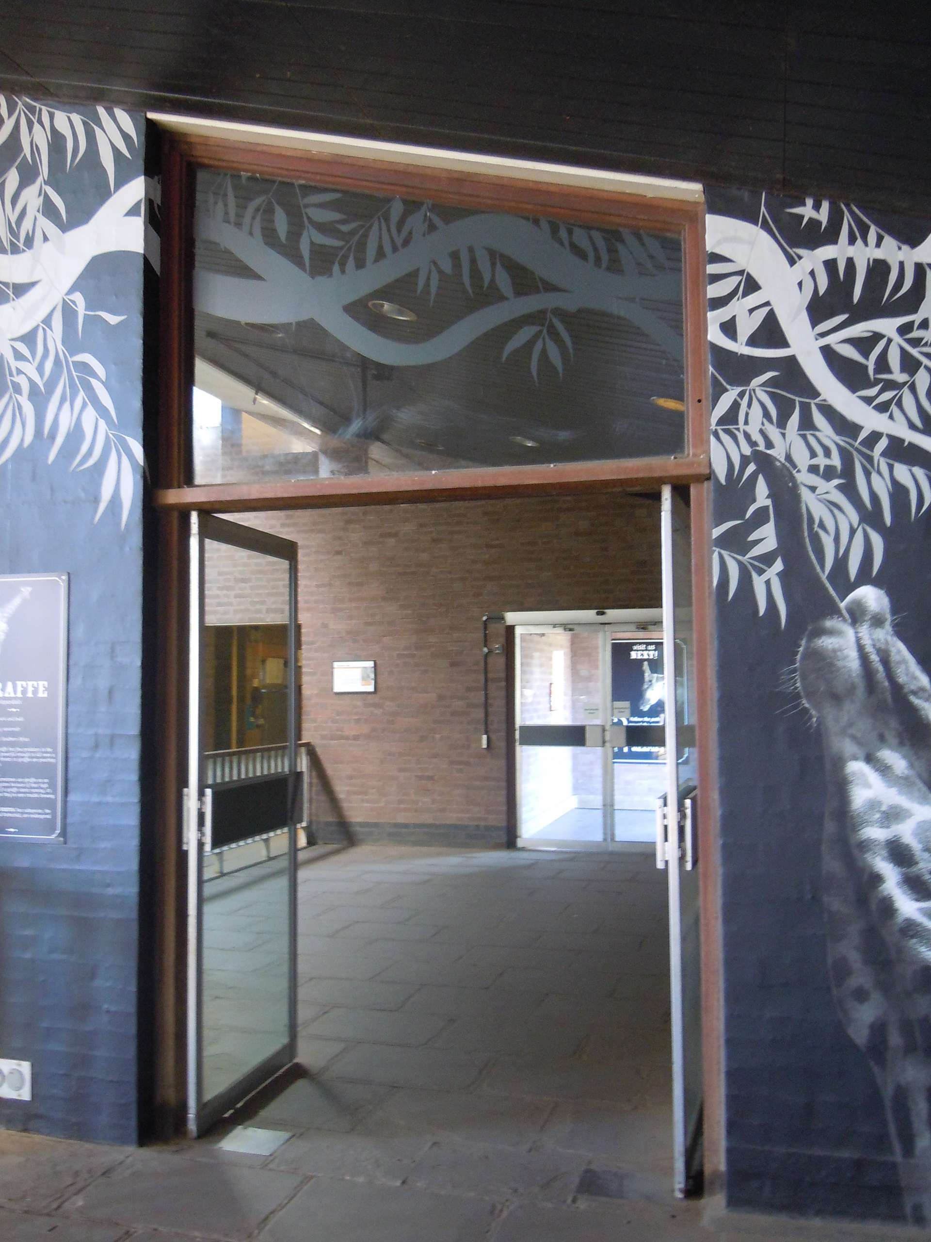 My mural at the Giraffe House in London Zoo