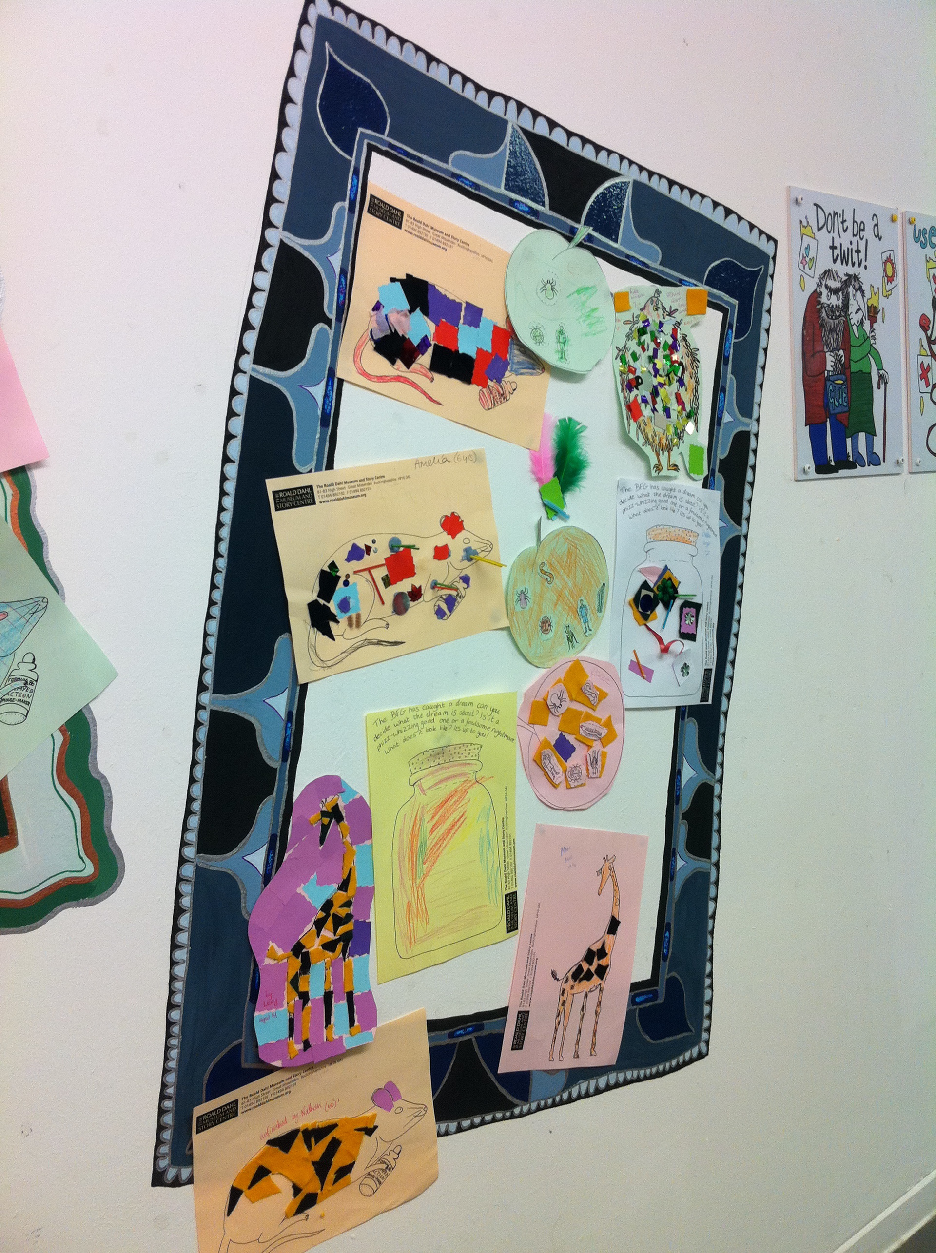 Picture Frame painted onto the wall at the Roald Dahl Museum