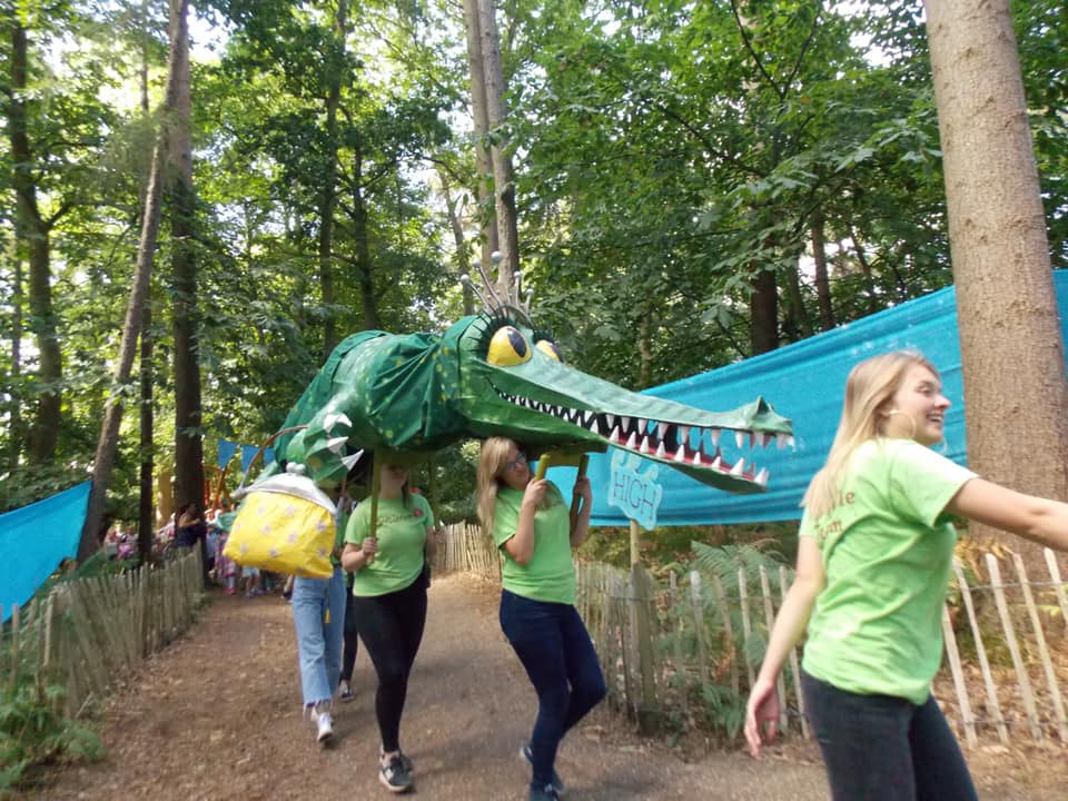 Mildred on parade at Bewilderwood