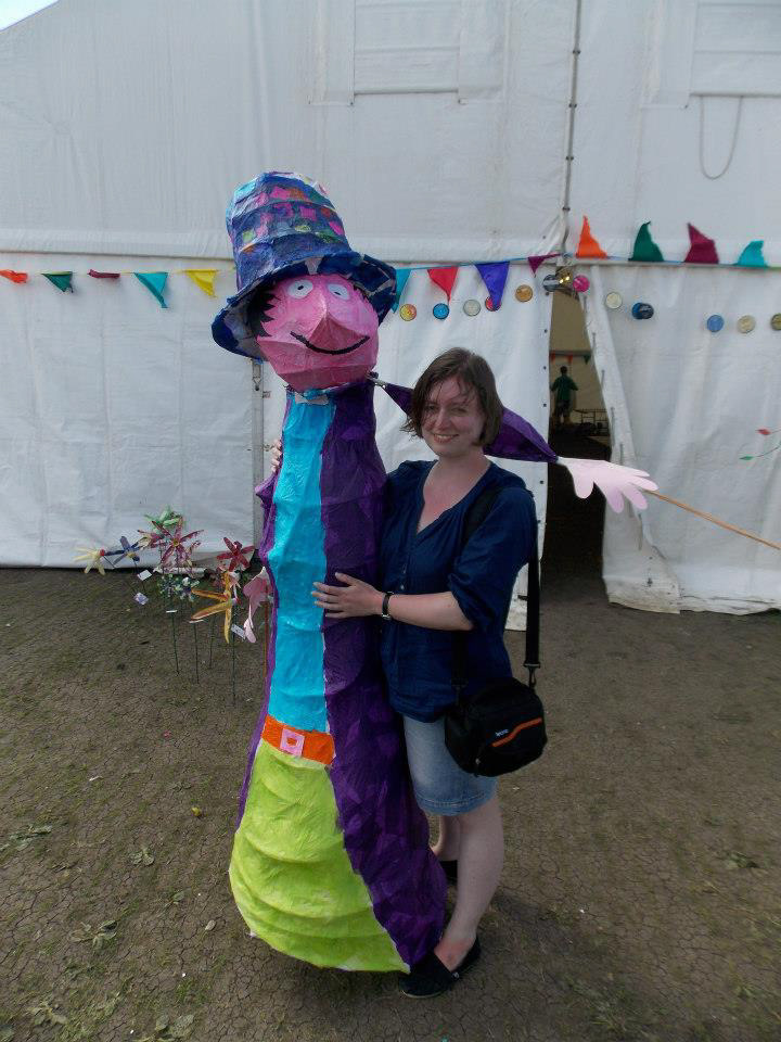 Willy Wonka puppet at Wychwood Festival