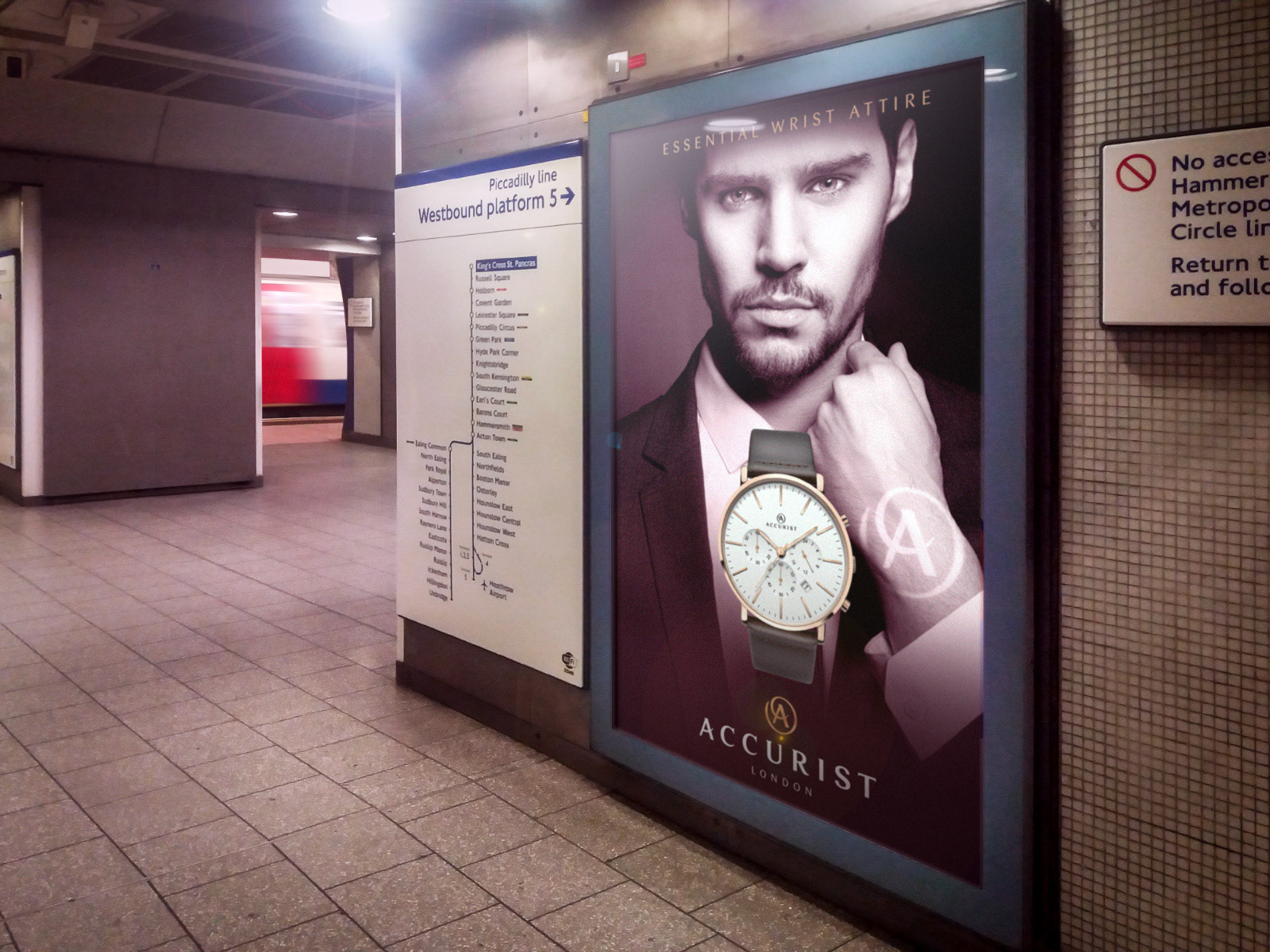 Accurist watches 360 degree campaign included OOH advertising