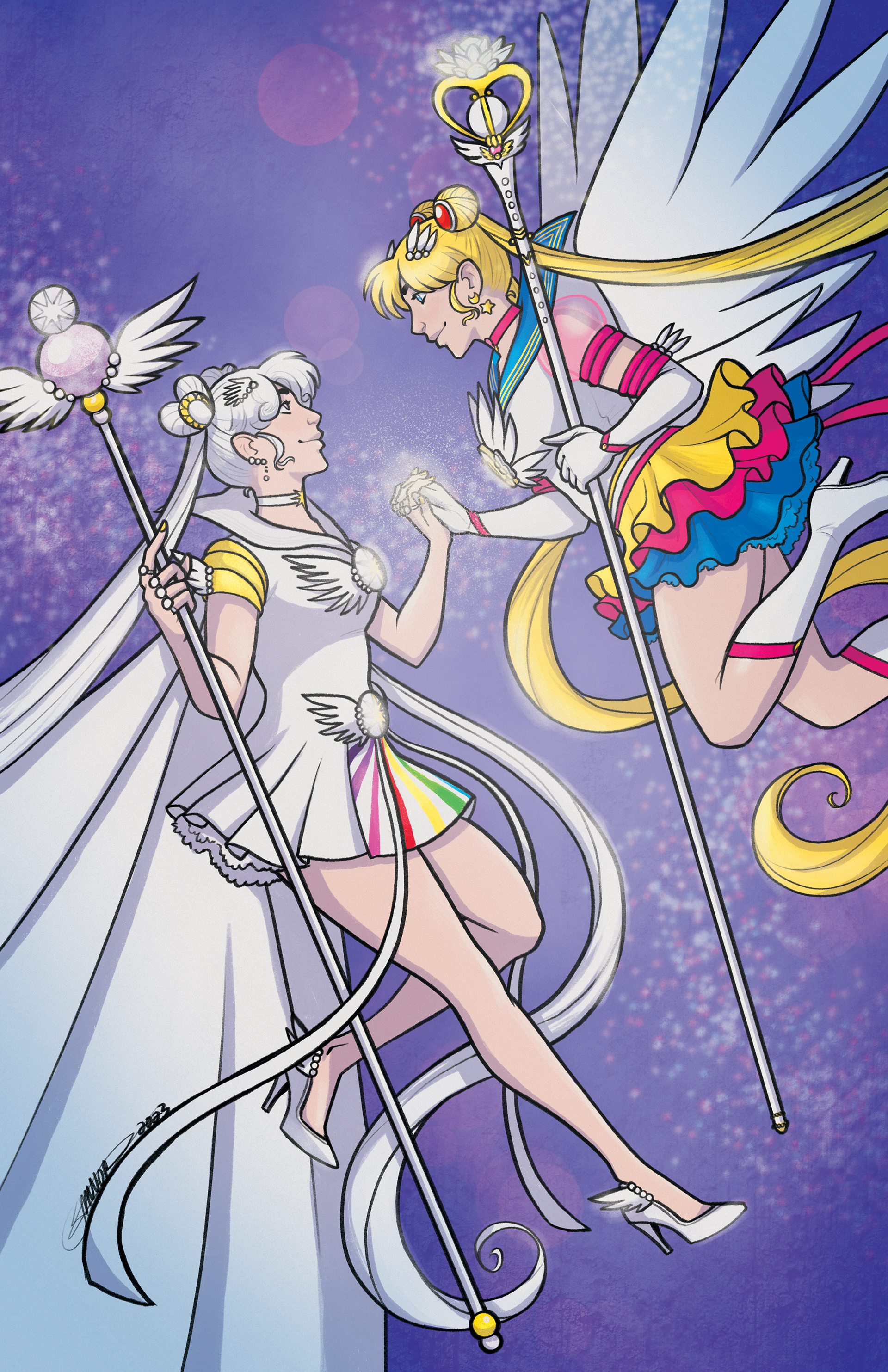 Eternal Sailor Moon and Sailor Cosmos