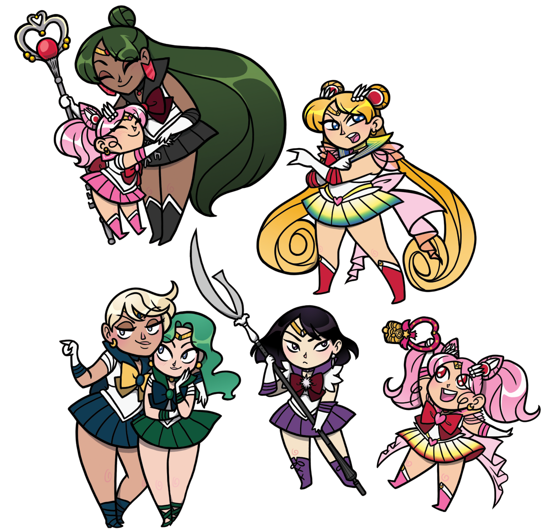 Outer Sailor Senshi Stickers