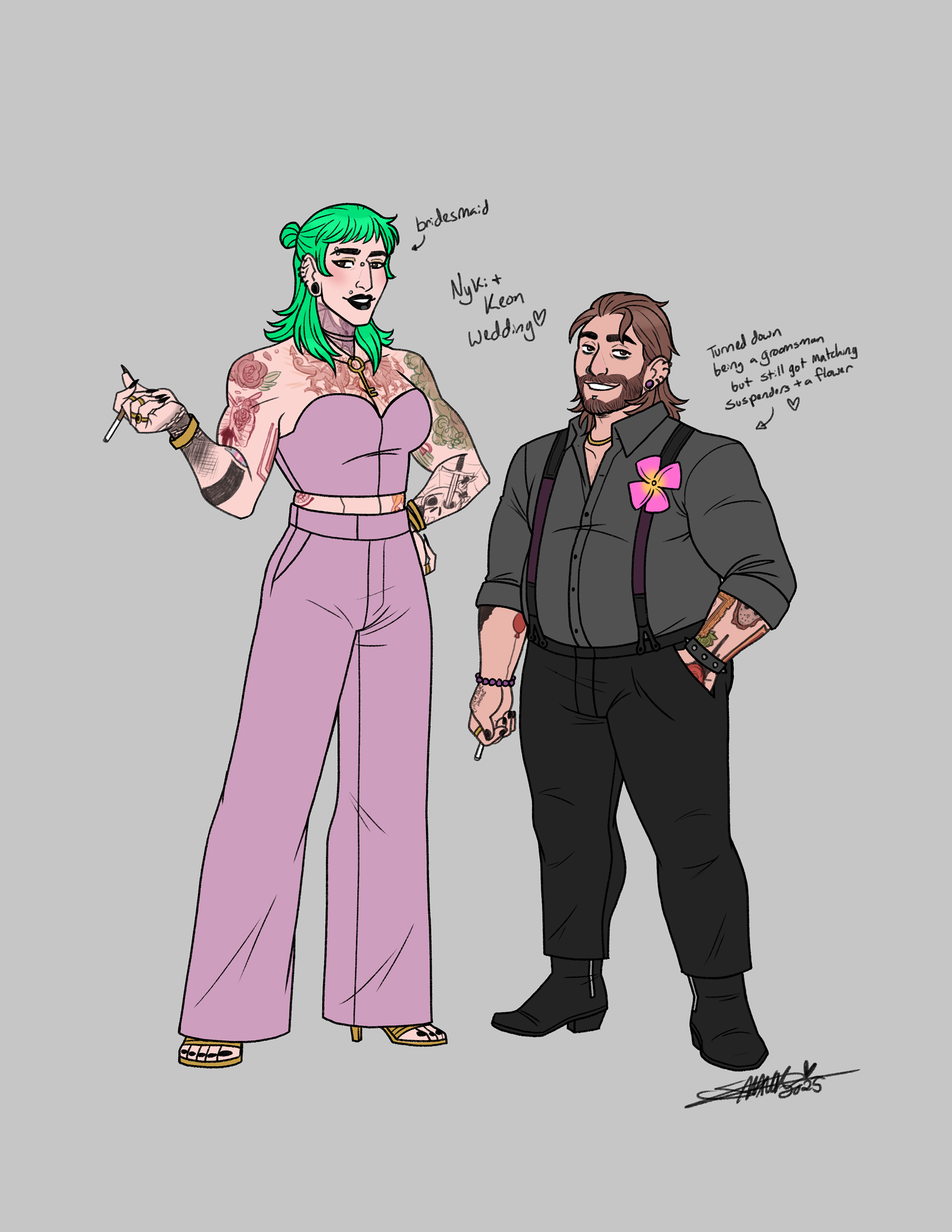 Aria and Malke outfit exploration [Original characters]