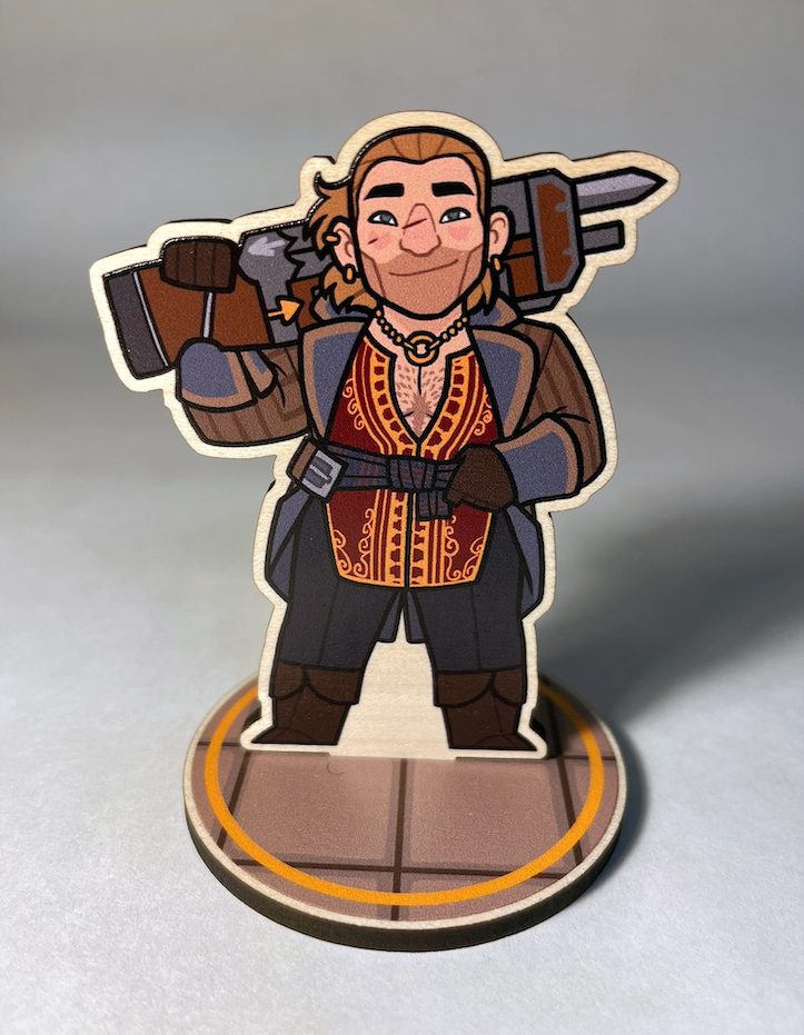 Varric Standee--a bonus to celebrate finishing all four games