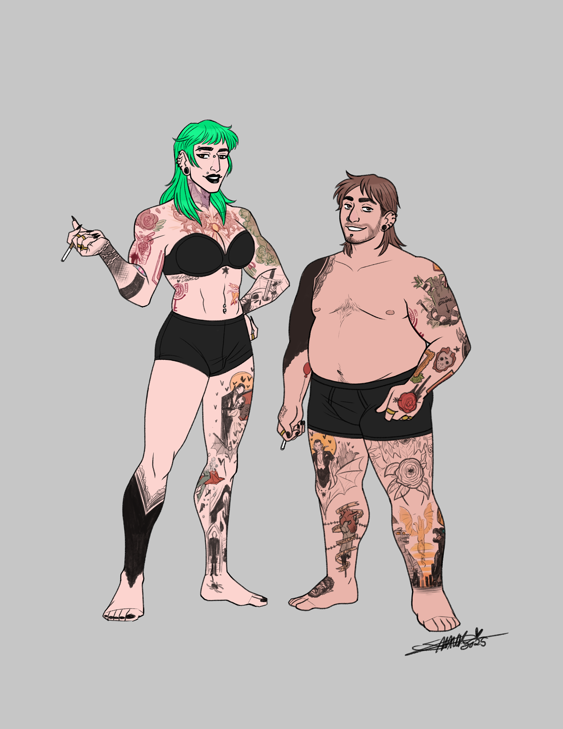 Aria and Malke outfit exploration [Original characters]