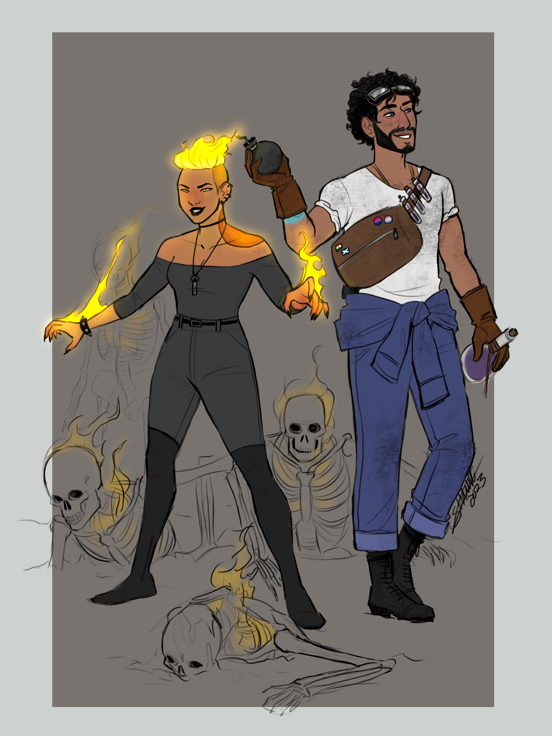 Adette and Virago: Battle [Original Characters]