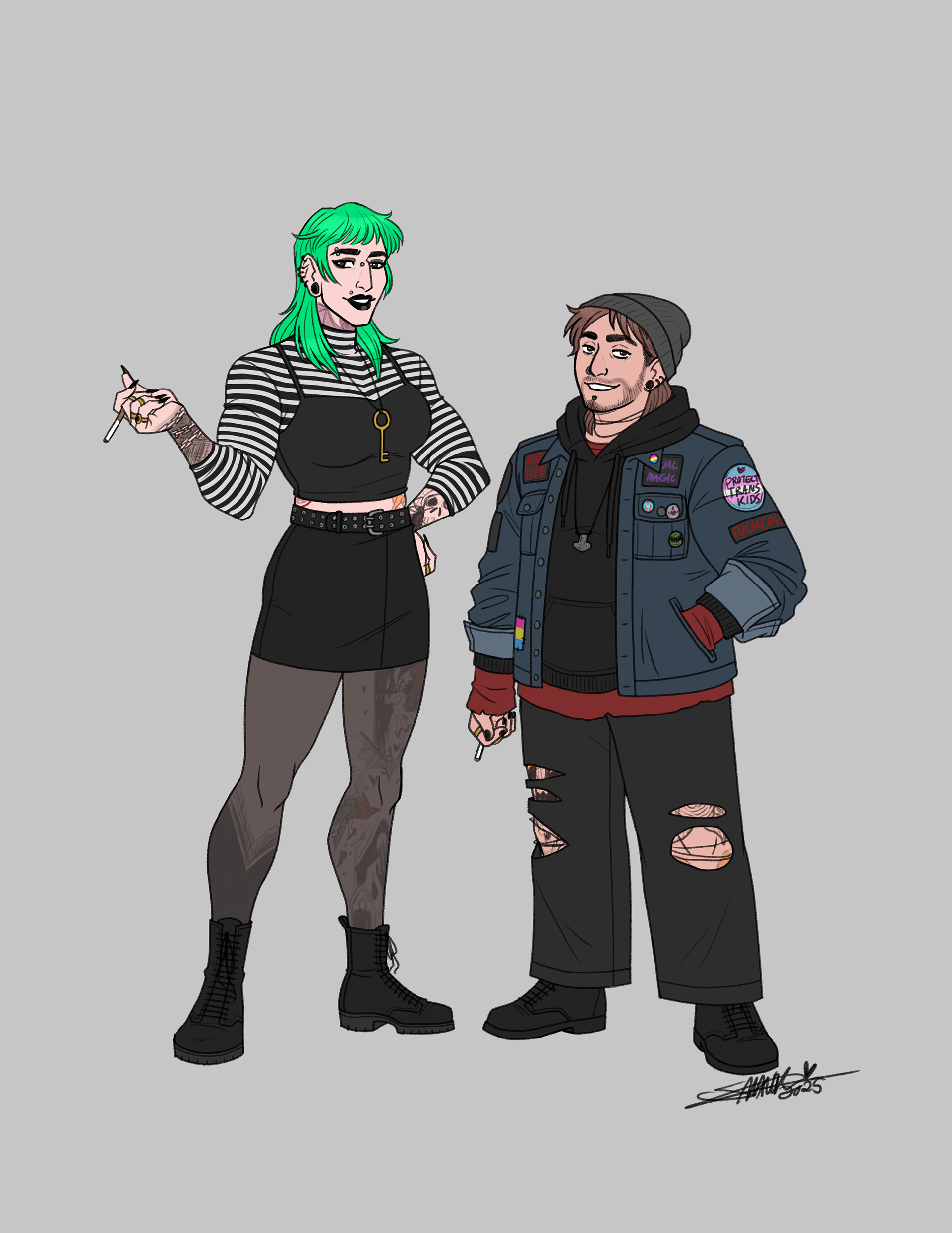 Aria and Malke outfit exploration [Original characters]