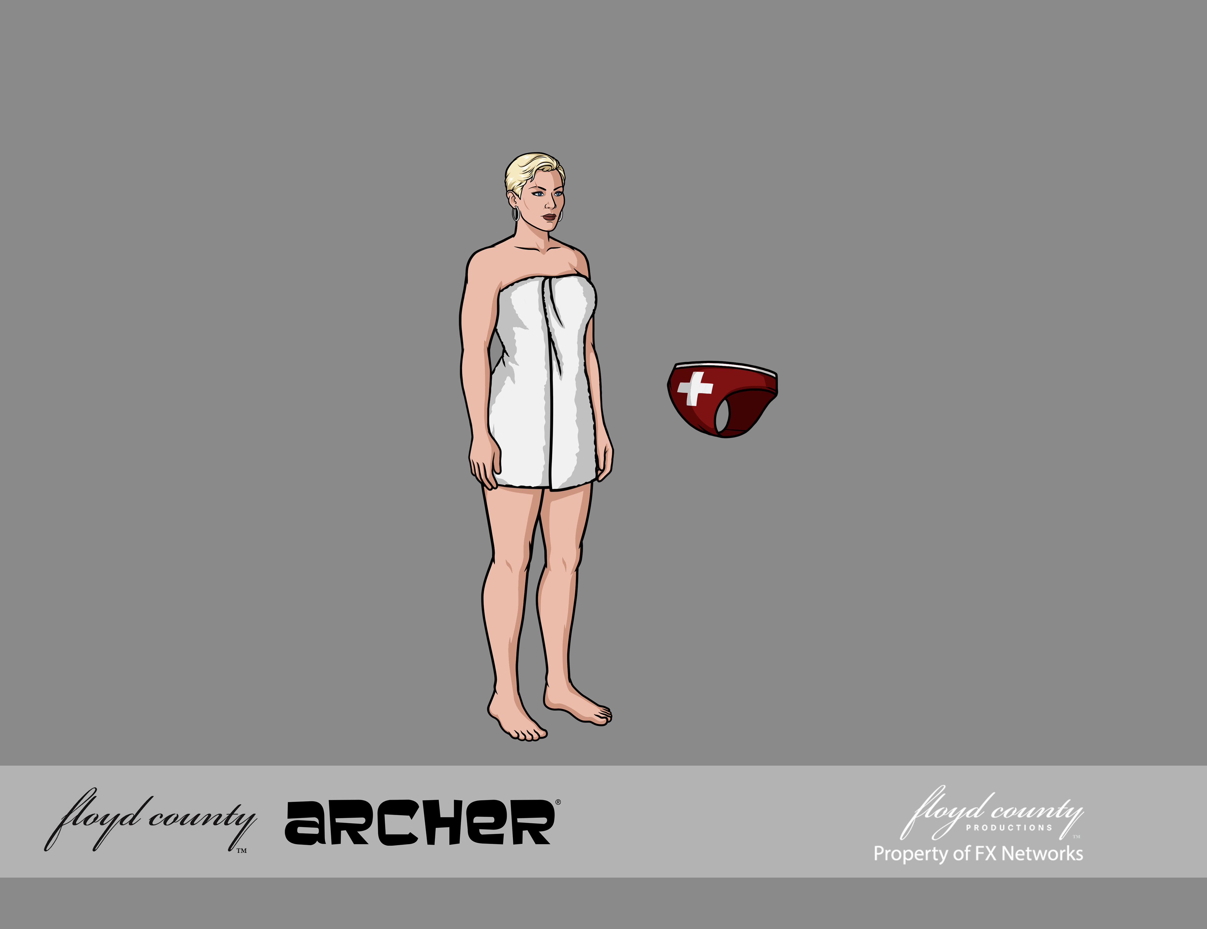 1305: Alessia in a towel and her Swiss undies to be found in Pam's apartment