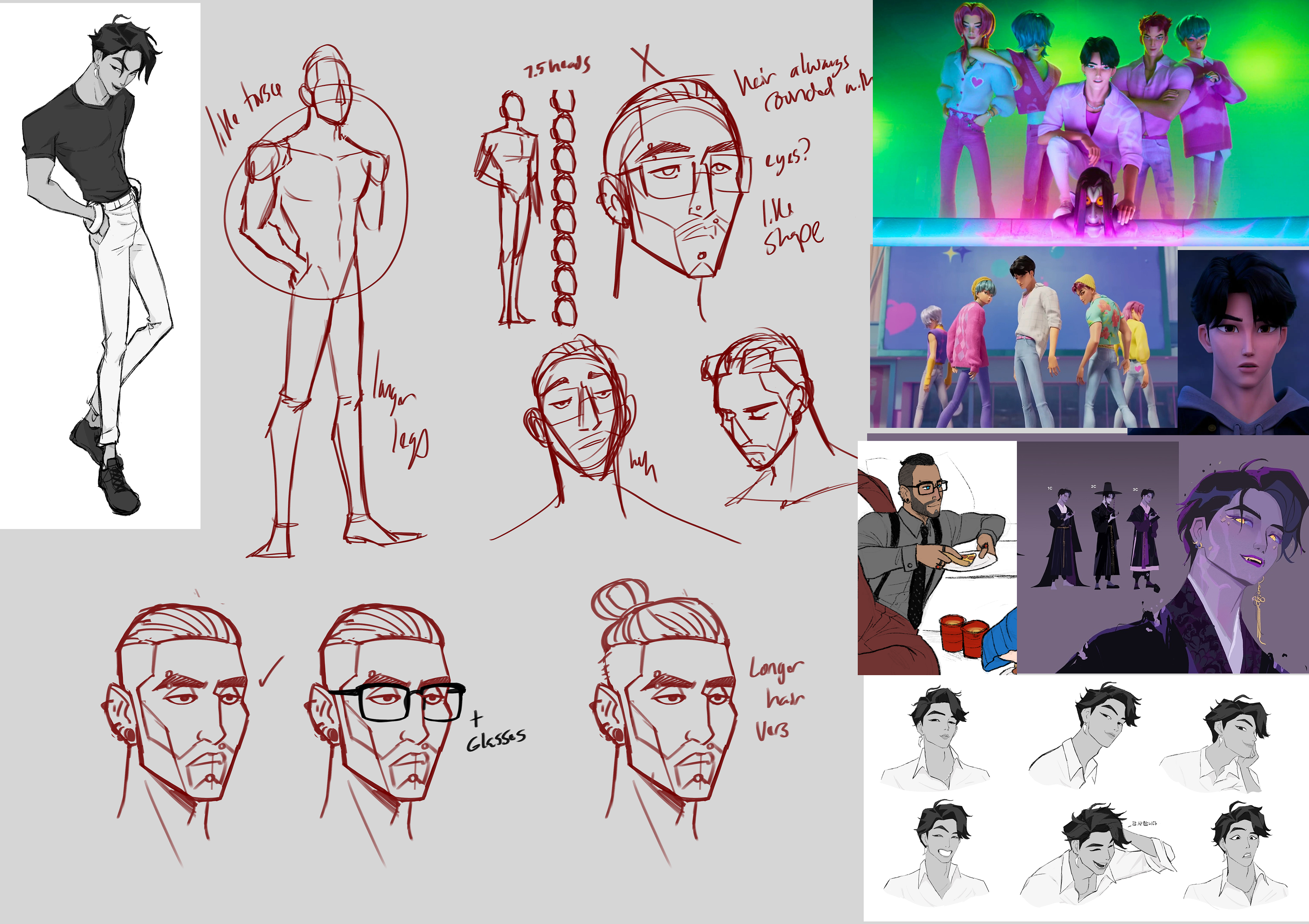 Toeranz: Process 1 [Like everyone else in the world, I watched too much Kpop Demon Hunters and wanted to inject some of that style into my own for this]