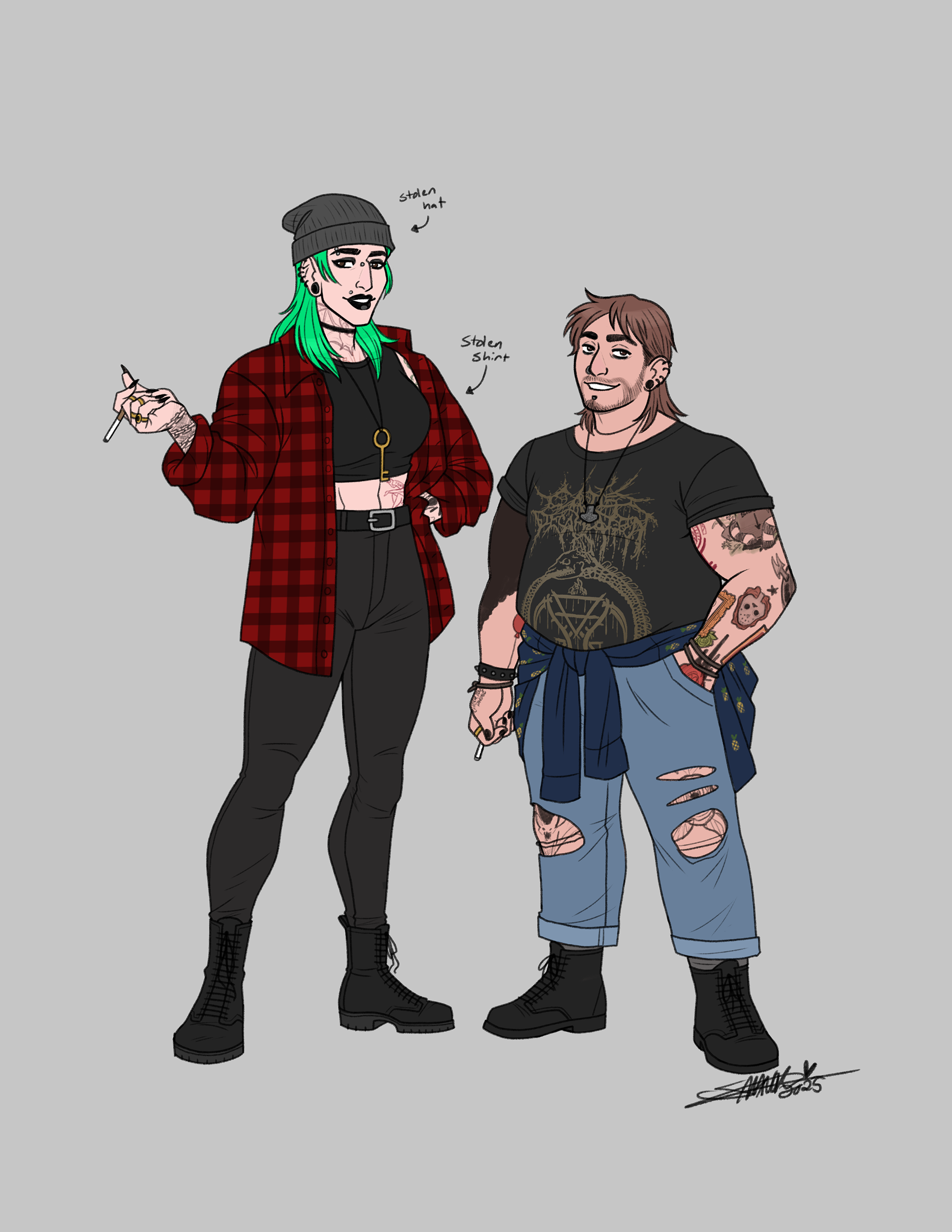 Aria and Malke outfit exploration [Original characters]