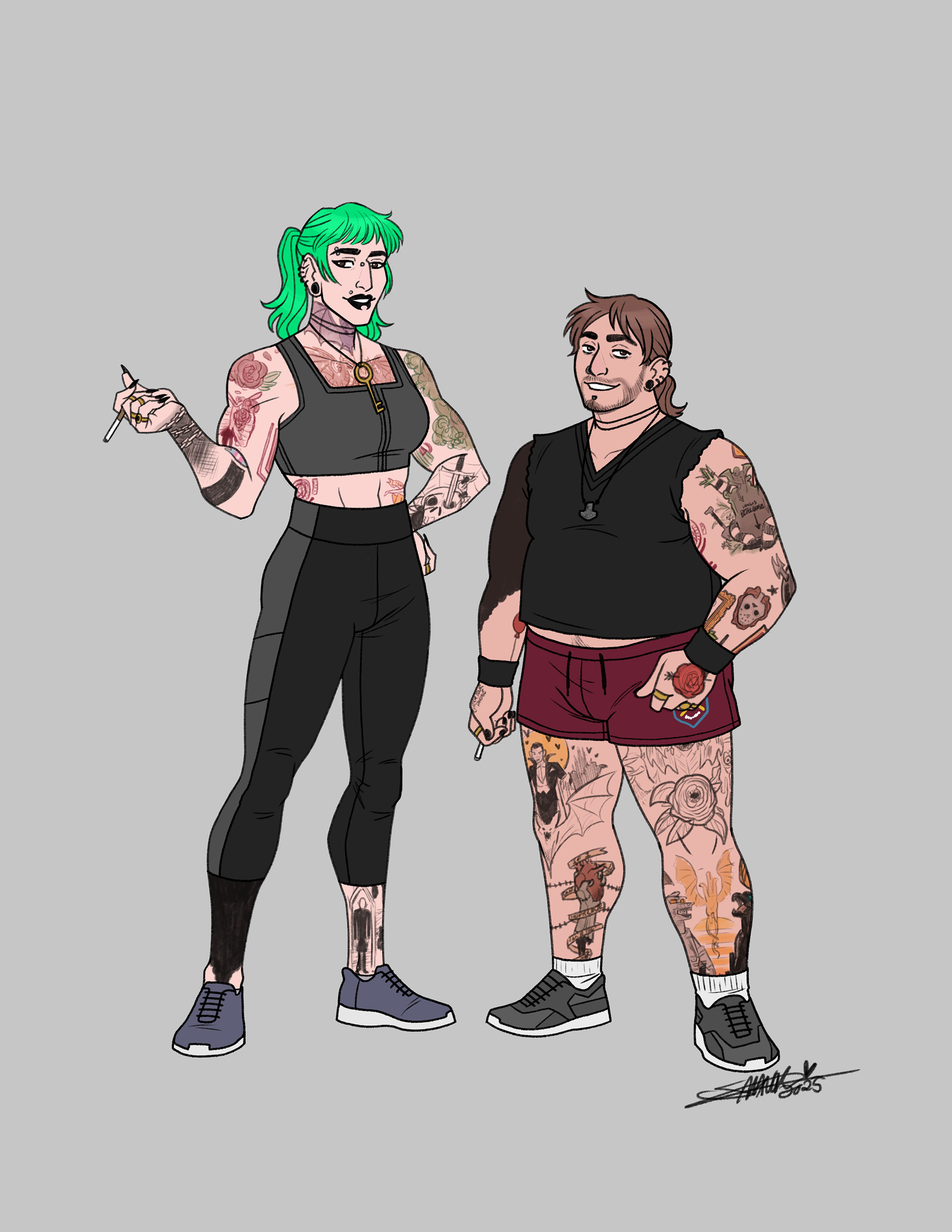 Aria and Malke outfit exploration [Original characters]