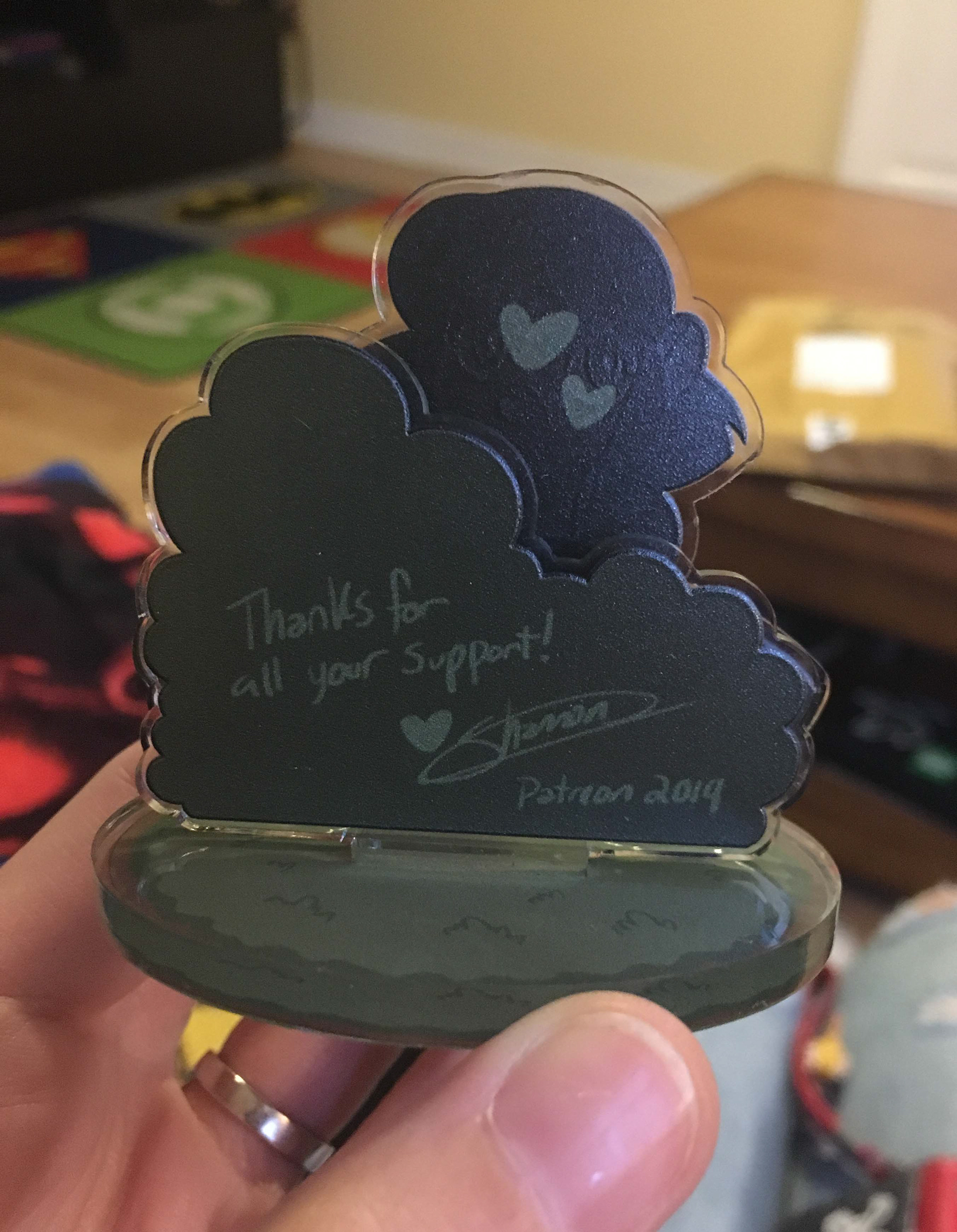 Back of Standees are Thanking my patrons!