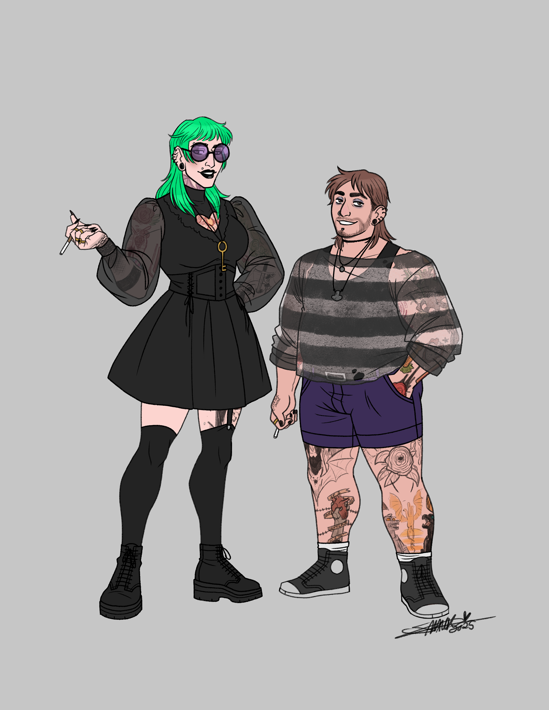 Aria and Malke outfit exploration [Original characters]