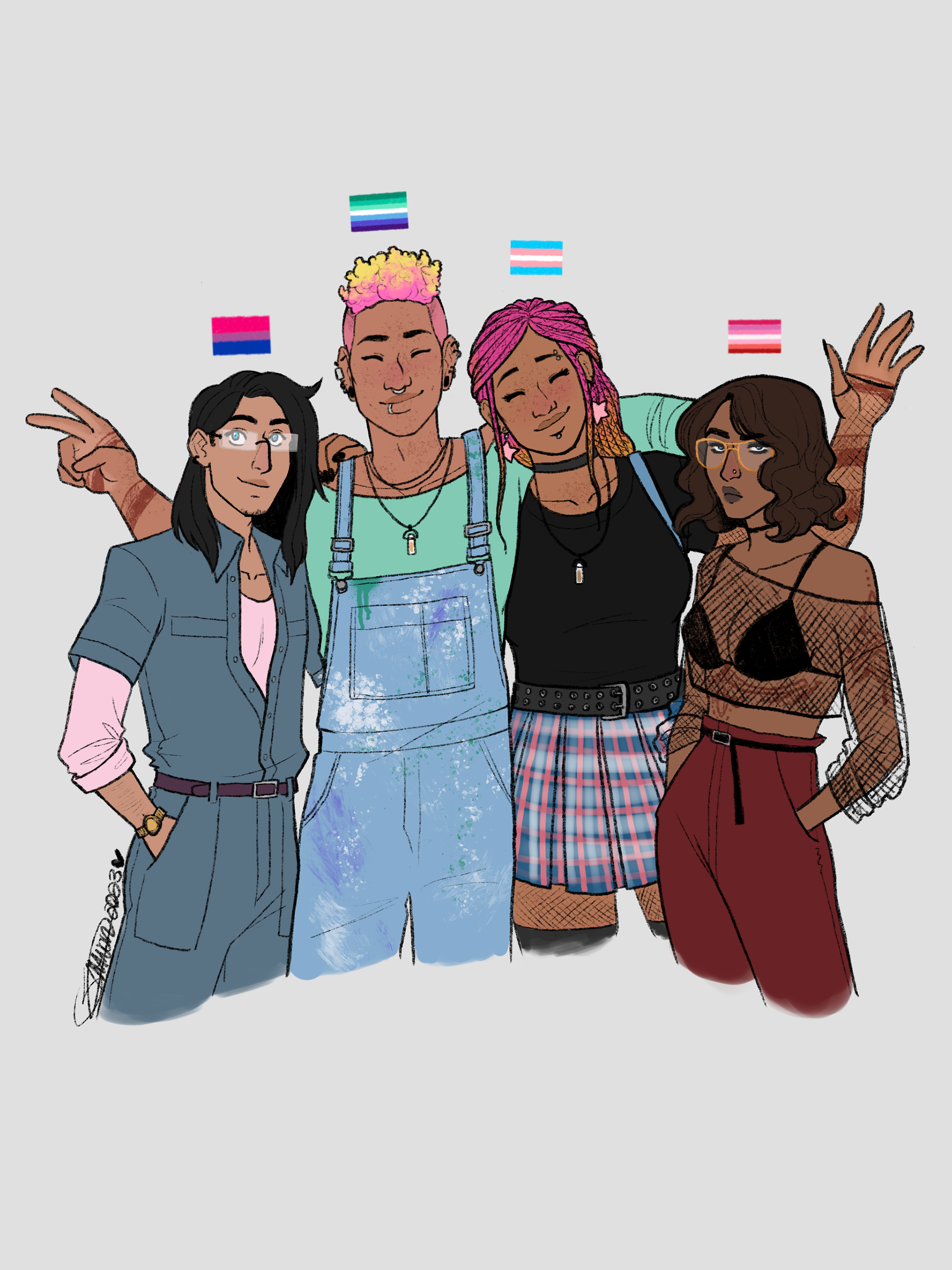 OC Pride: Ran, Malt, Lelea and Kali [Original Characters]