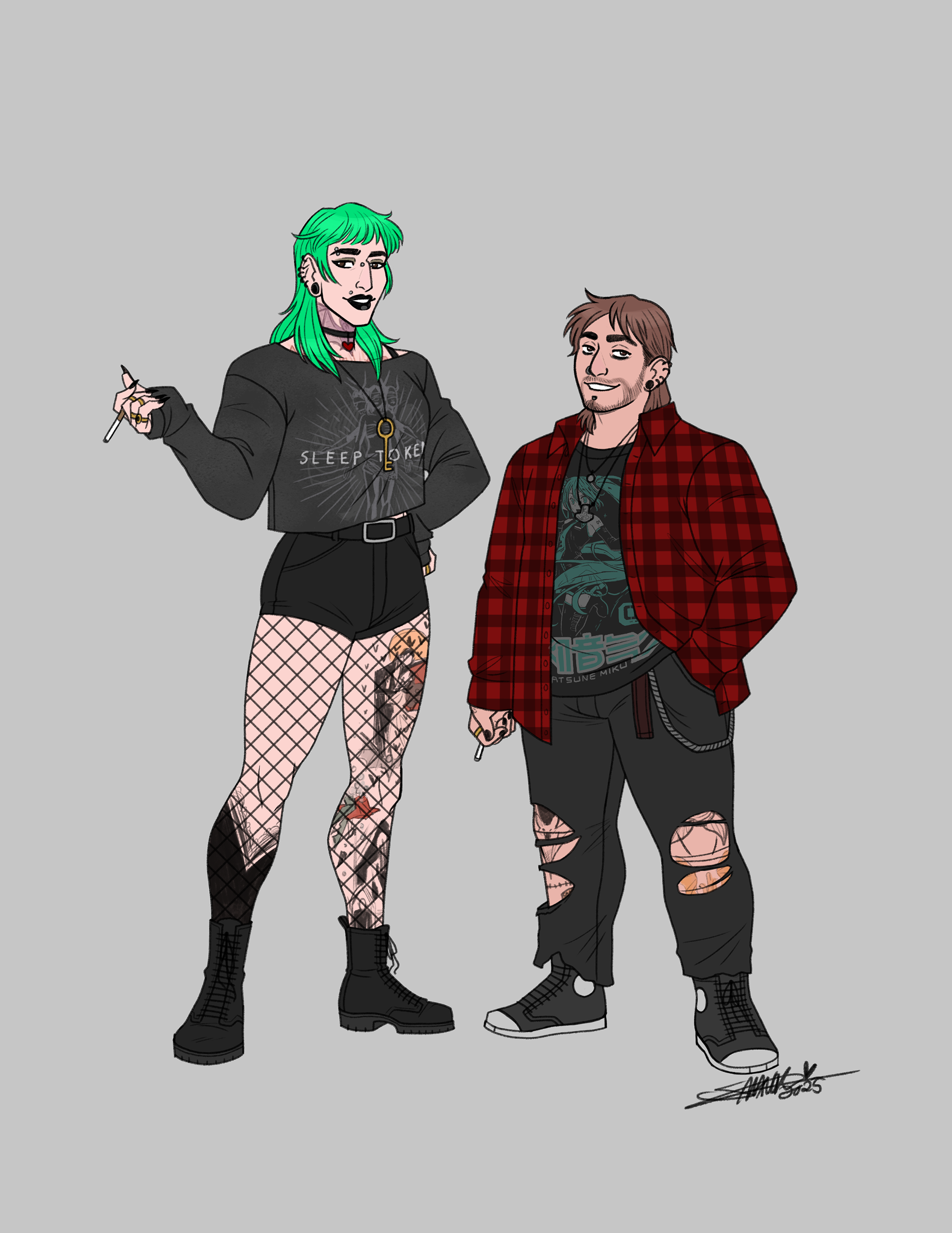 Aria and Malke outfit exploration [Original characters]