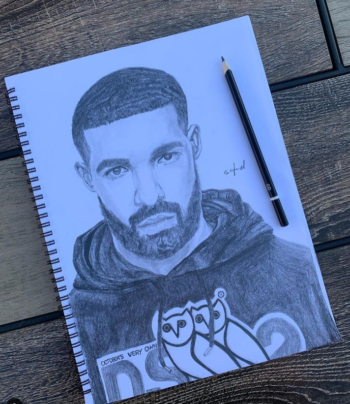 Final Portrait of The Rapper Drake