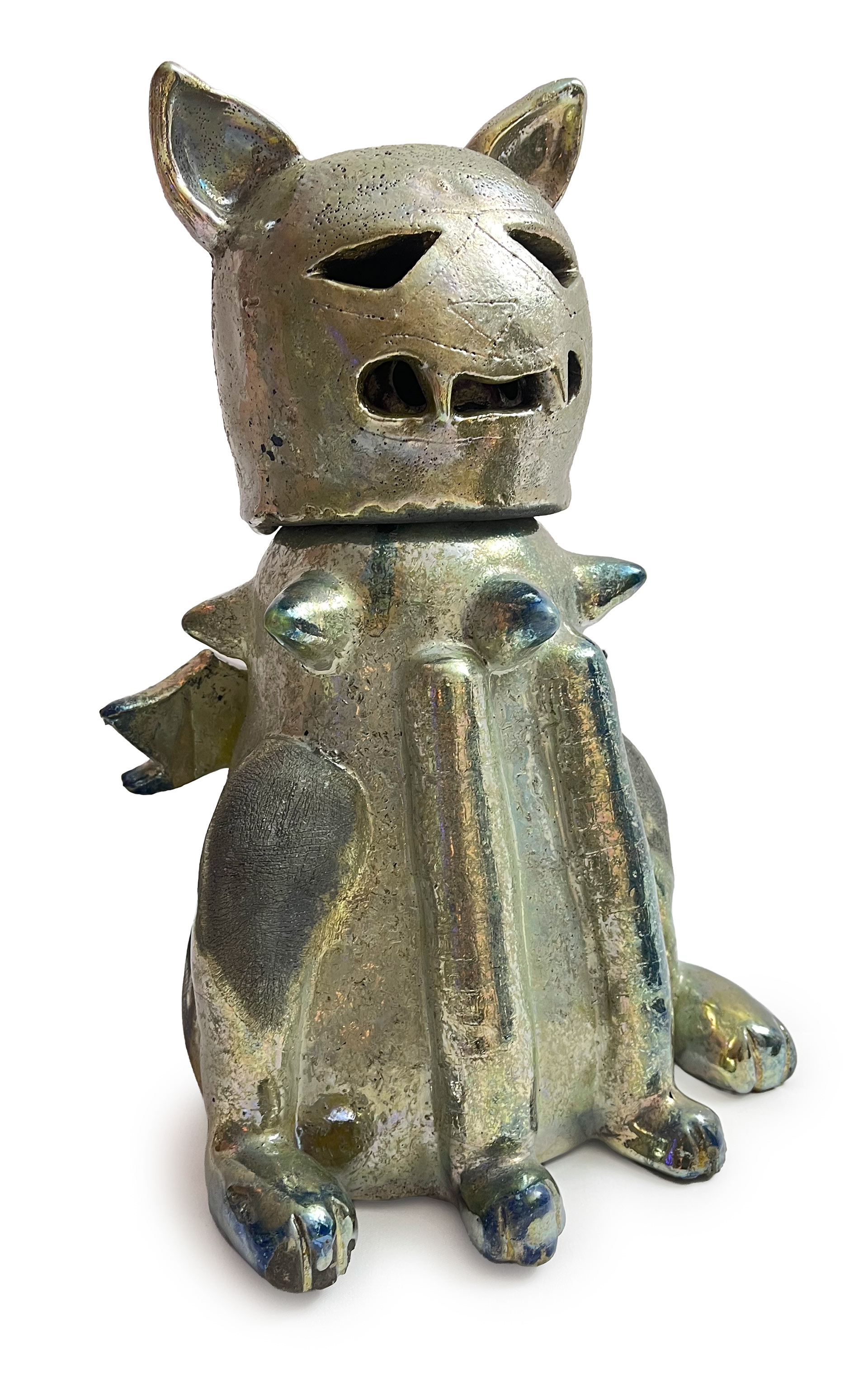Stefano Cerioli. IDOL 6. Ceramica RAKU, smalti. 2026
