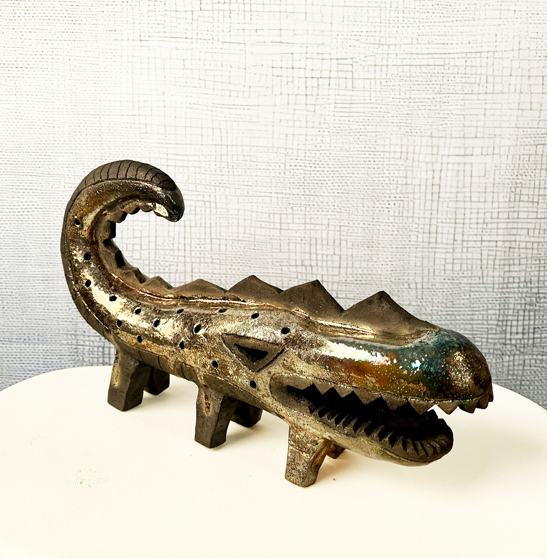 Stefano Cerioli. IDOL 4. Ceramica RAKU e smalti. 2025