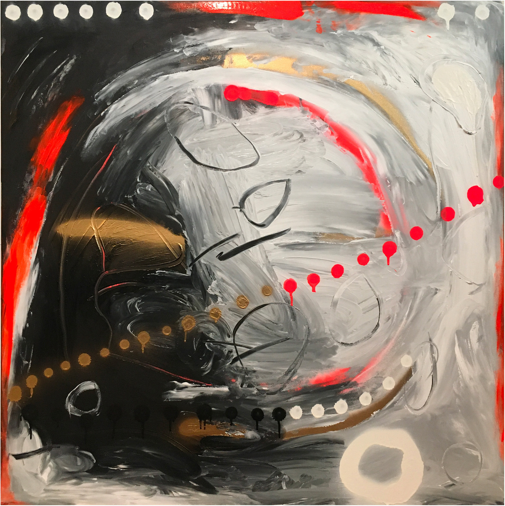 Stefano Cerioli _ DTPM 114 _ Acrilici e spray su tela _ 100x100cm _ 2022