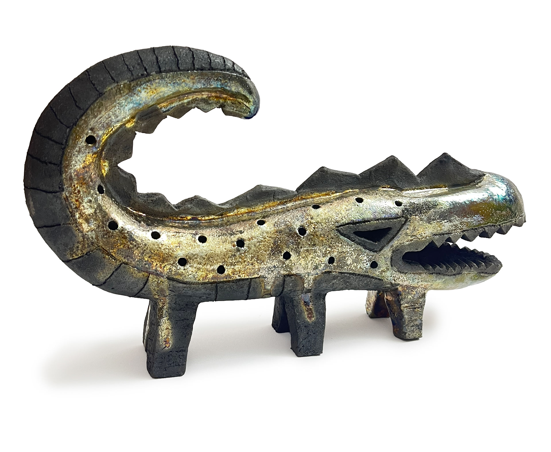 Stefano Cerioli. IDOL 4. Ceramica RAKU e smalti. 2025