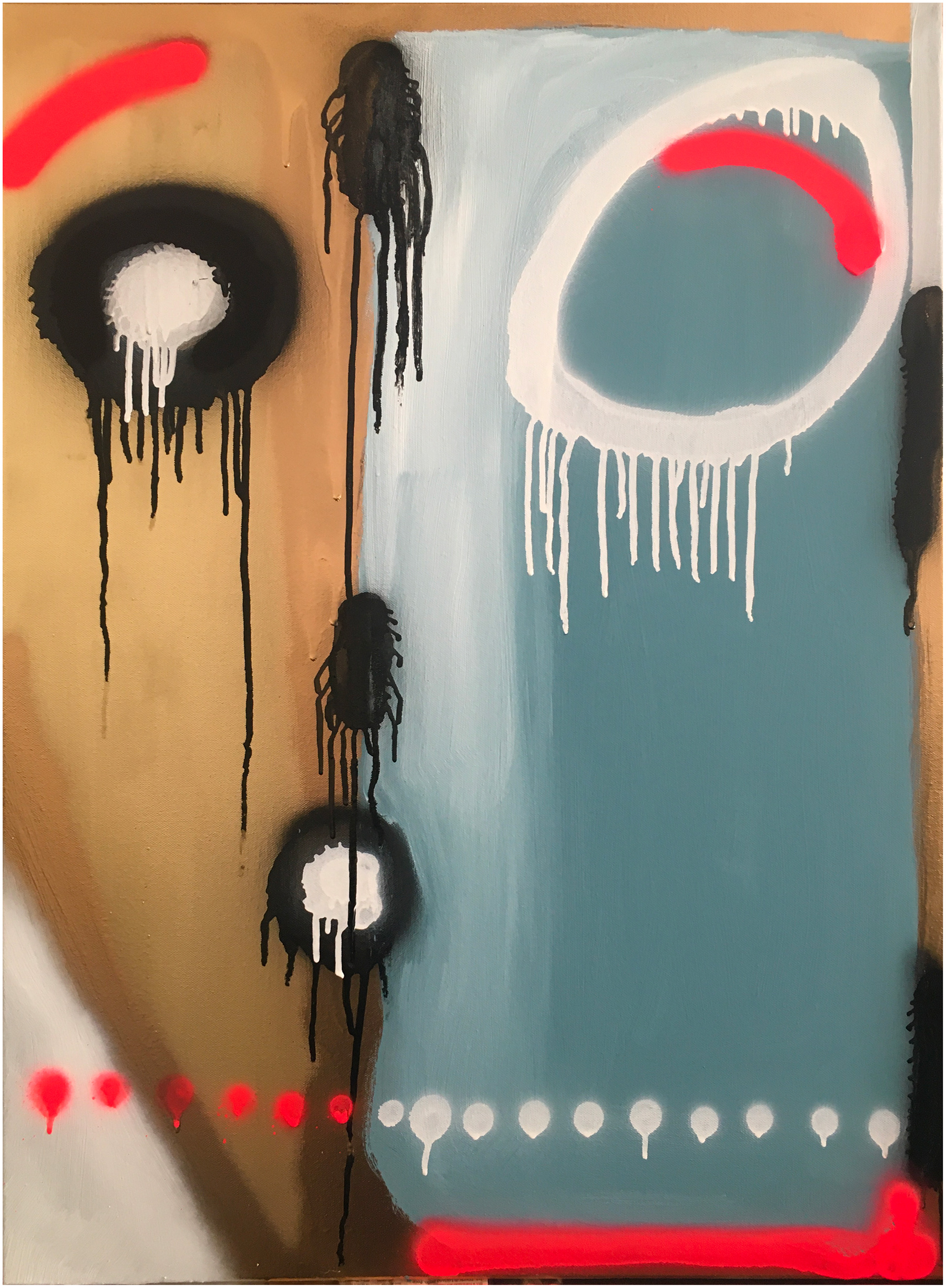 Stefano Cerioli _ DTPM #93 _ Acrilici e spray su tela _ 90x65cm