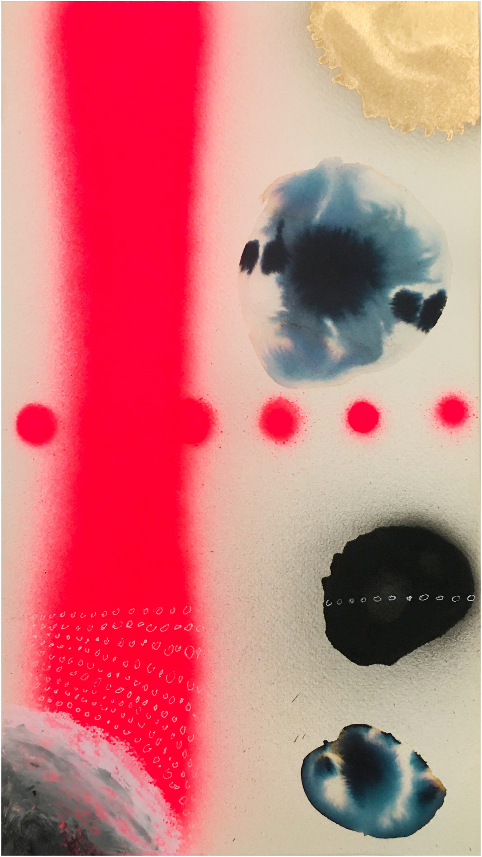 Stefano Cerioli _ DTPM #105 _ Inchiostro, pastelli ad olio, acrilici e spray su carta vintage _ 35x21,5cm