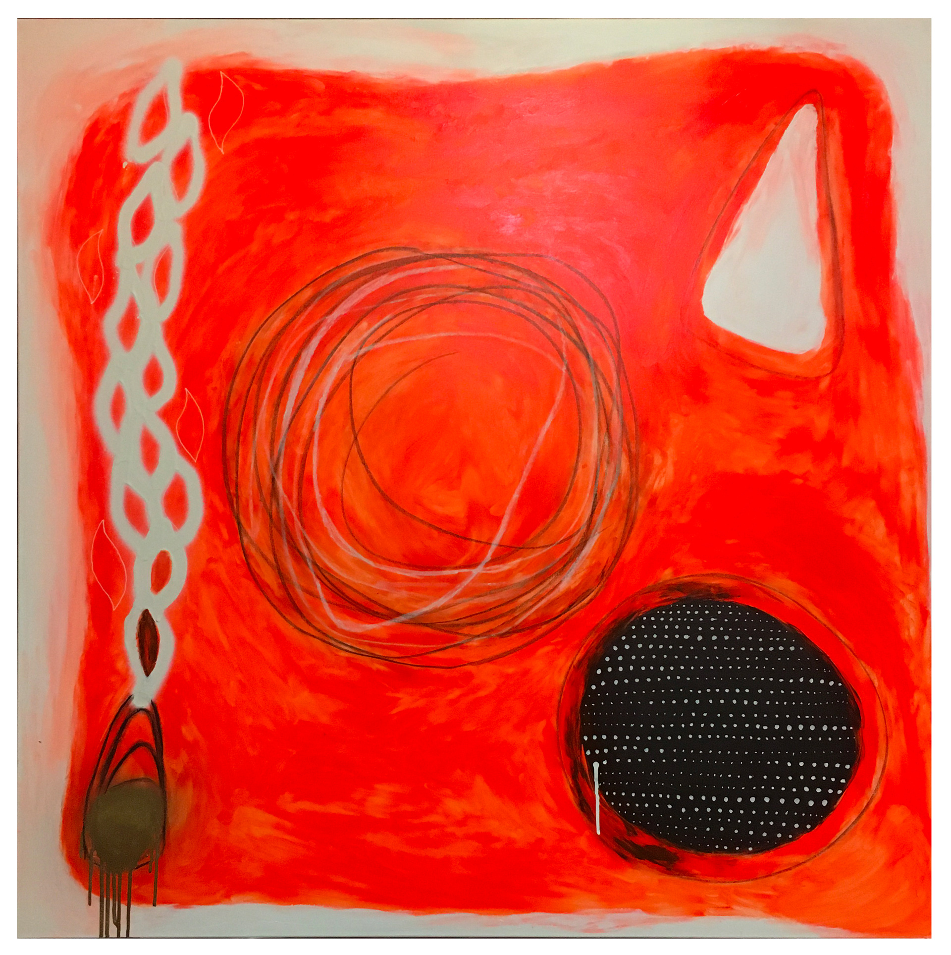 Stefano Cerioli _ DTPM #77 _ Acrilici e pastelli a olio su tela _ 100x100cm