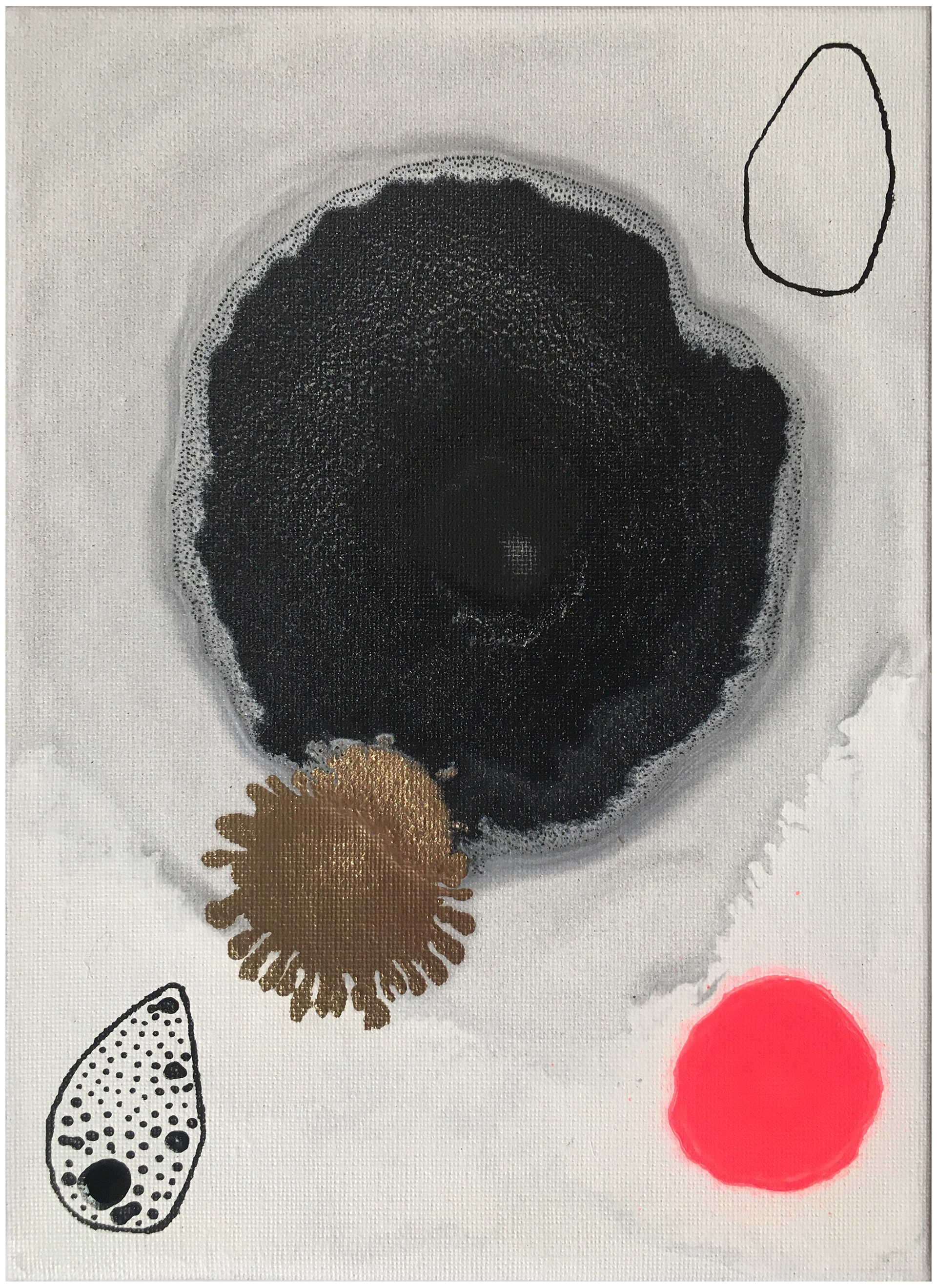 Stefano Cerioli _ DTPM #100 _ Acrilici e spray su cartone telato _ 18x13cm