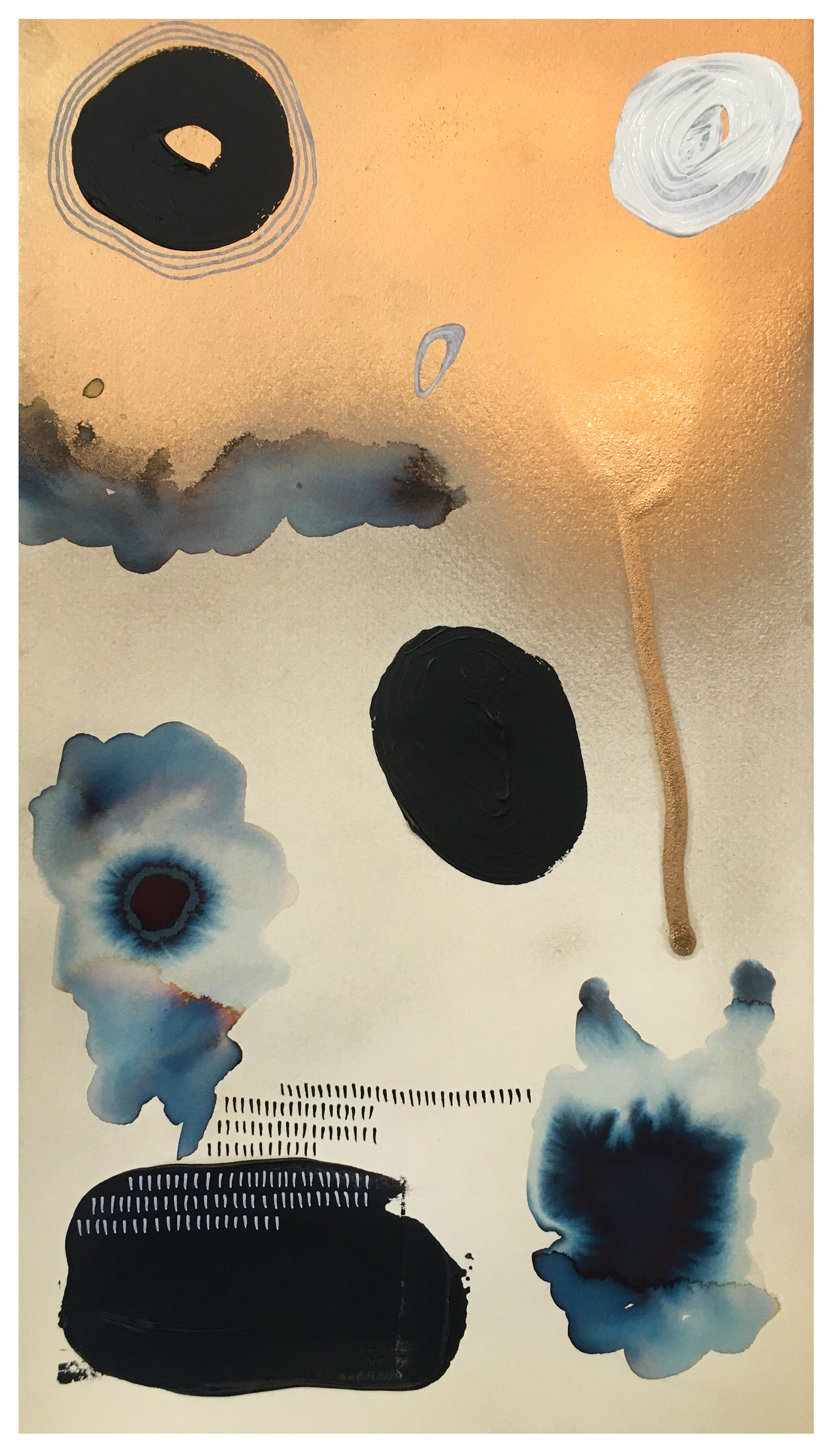Stefano Cerioli _ DTPM #81 _ Acrilici, spray e inchiostro su carta vintage _ 35x21,5cm