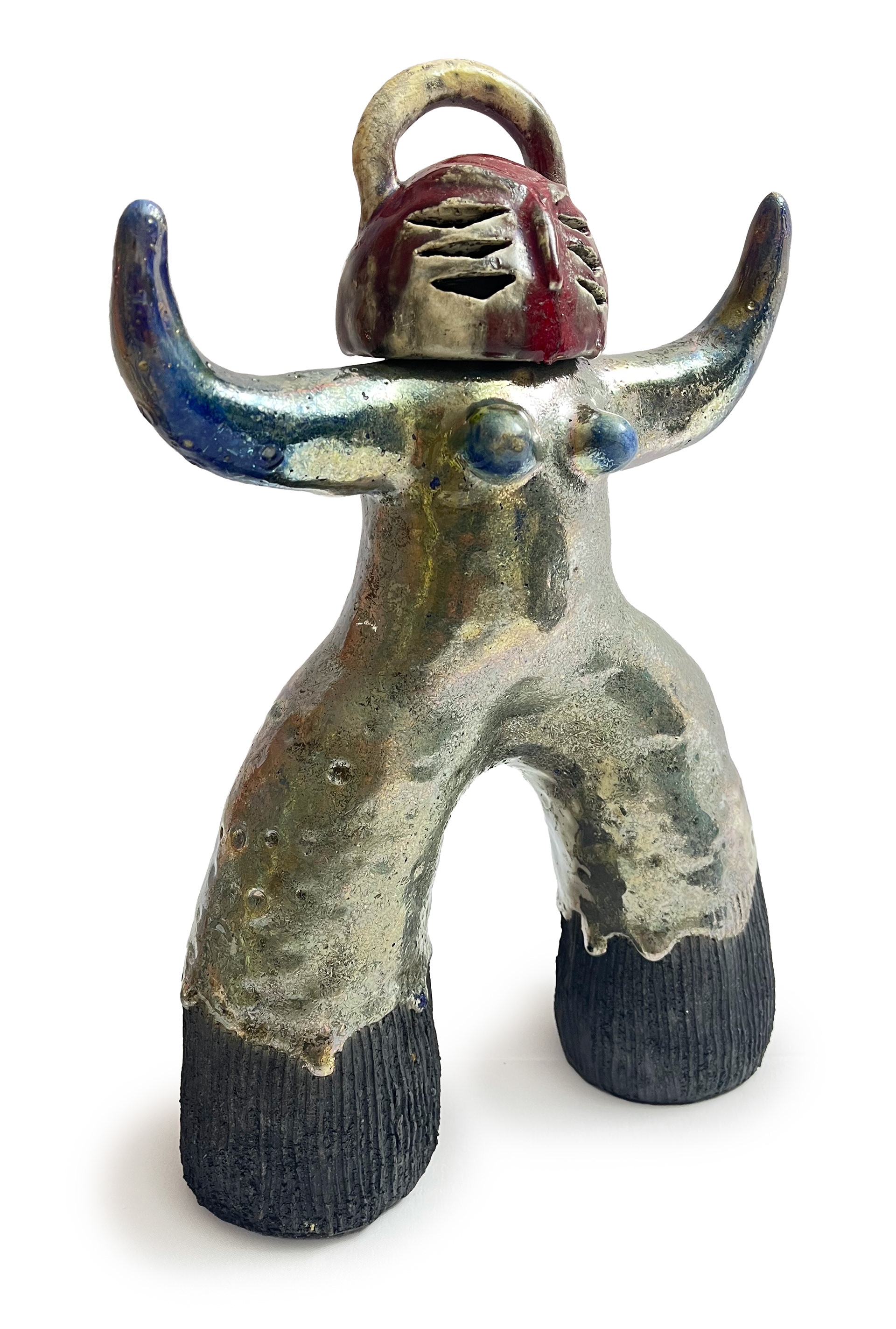 Stefano Cerioli. IDOL 7. Ceramica RAKU, smalti. 2026