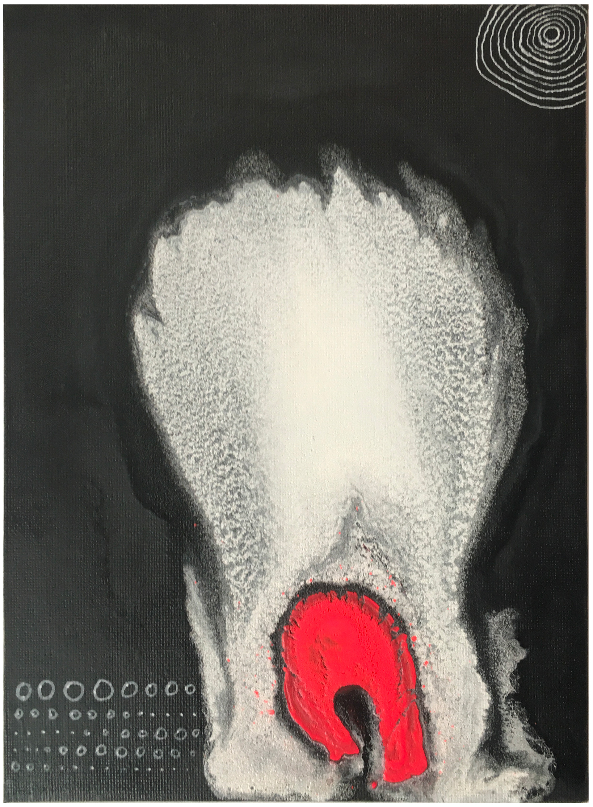Stefano Cerioli _ DTPM #95 _ Acrilici e spray su cartone telato _ 18x13cm