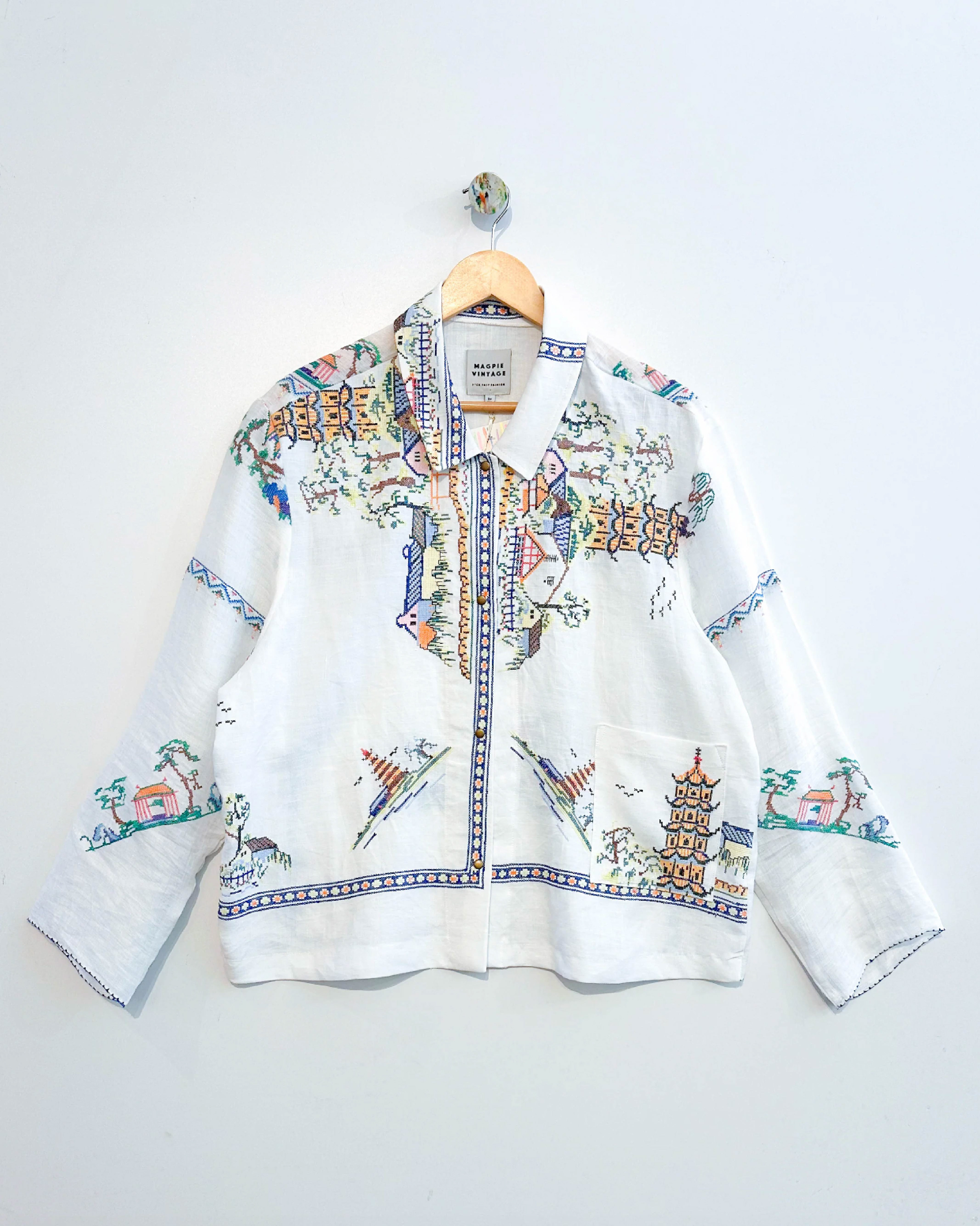 Embroidered Table Cloth Shirt