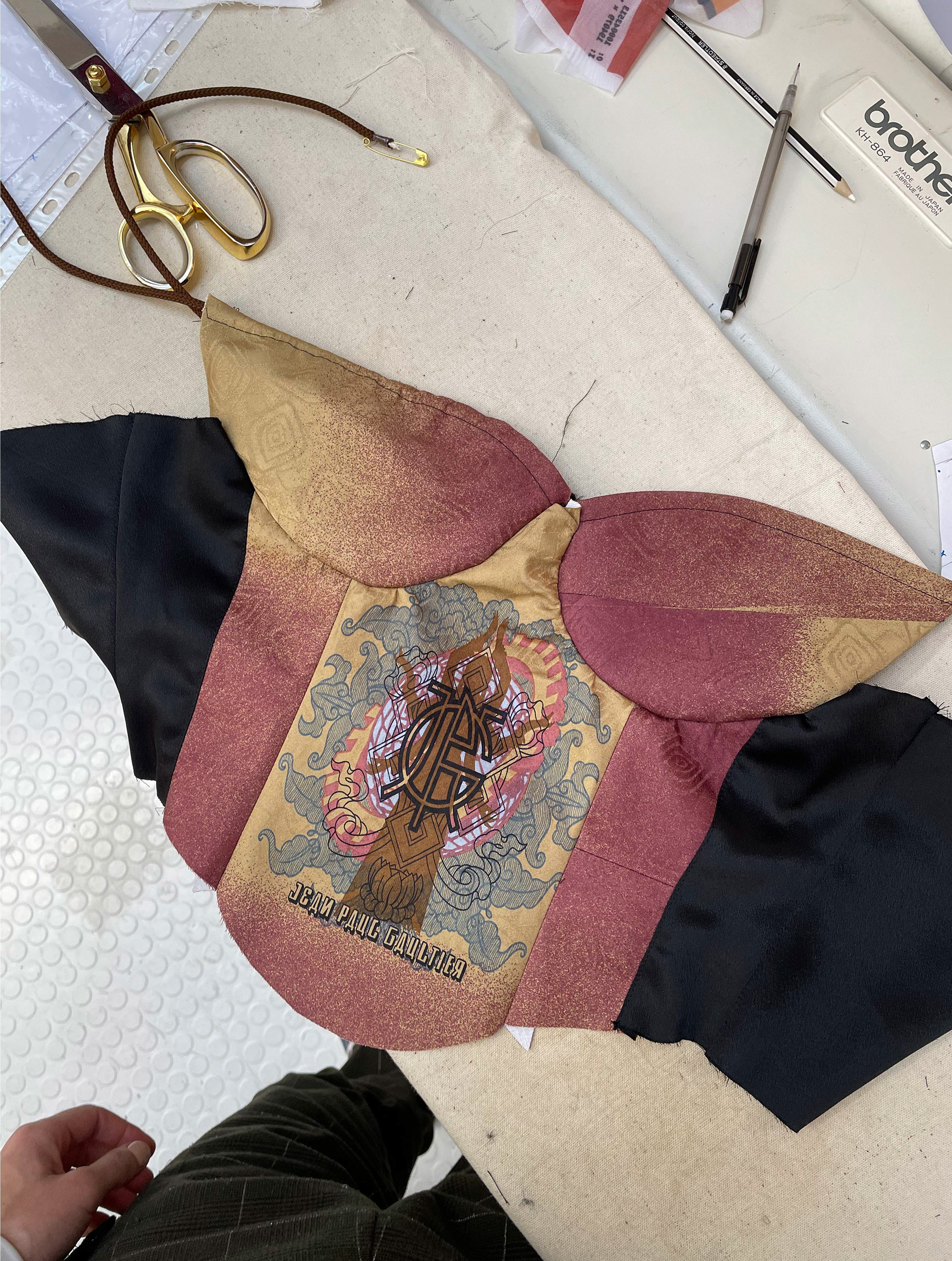 Upcycled Jean Paul Gaultier Tie Corset