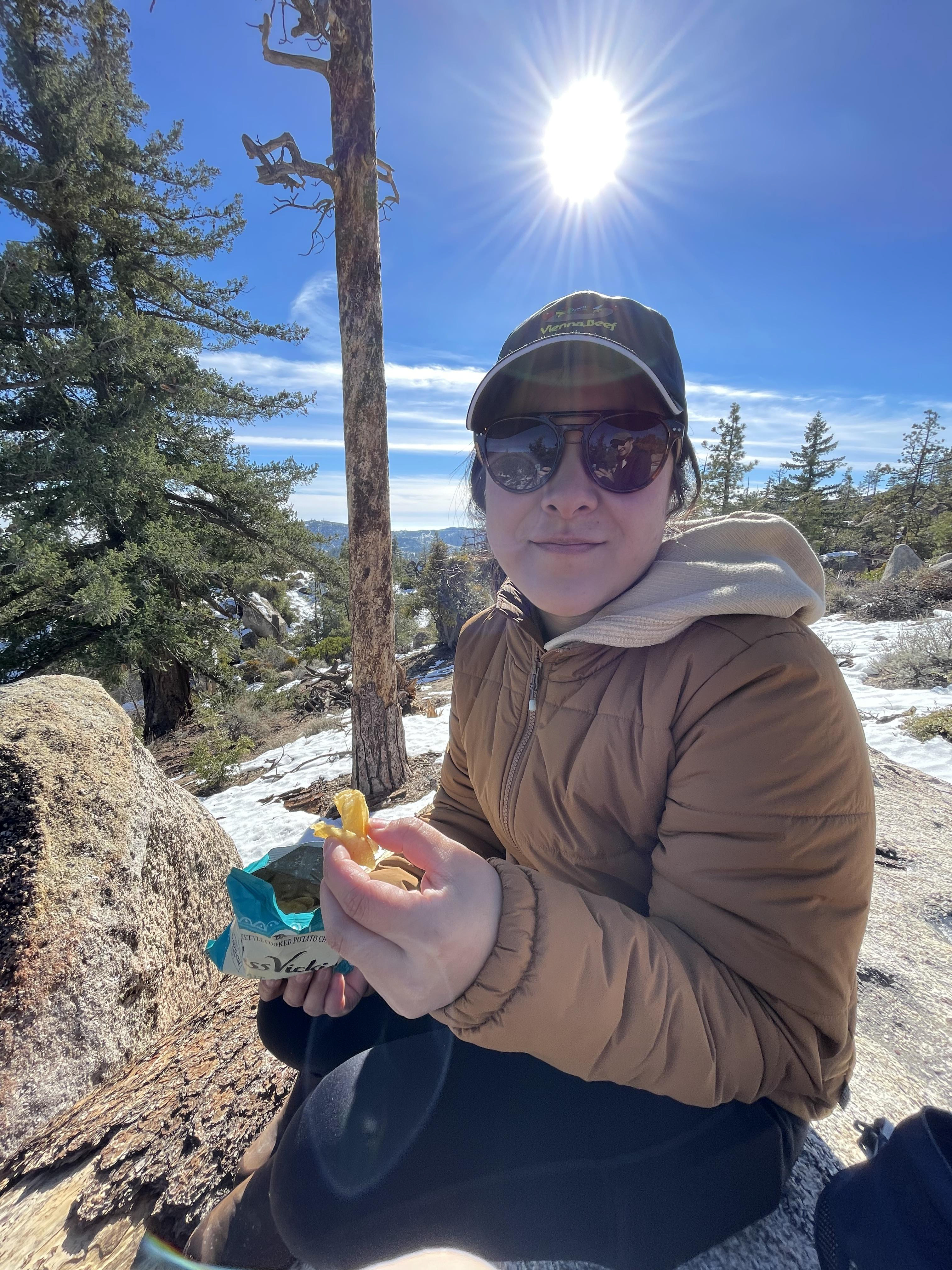 1.8.22 - We picked up a giant italian sandwich on our way out. We packed it and ate it on top of a large boulder about halfway through the hike.