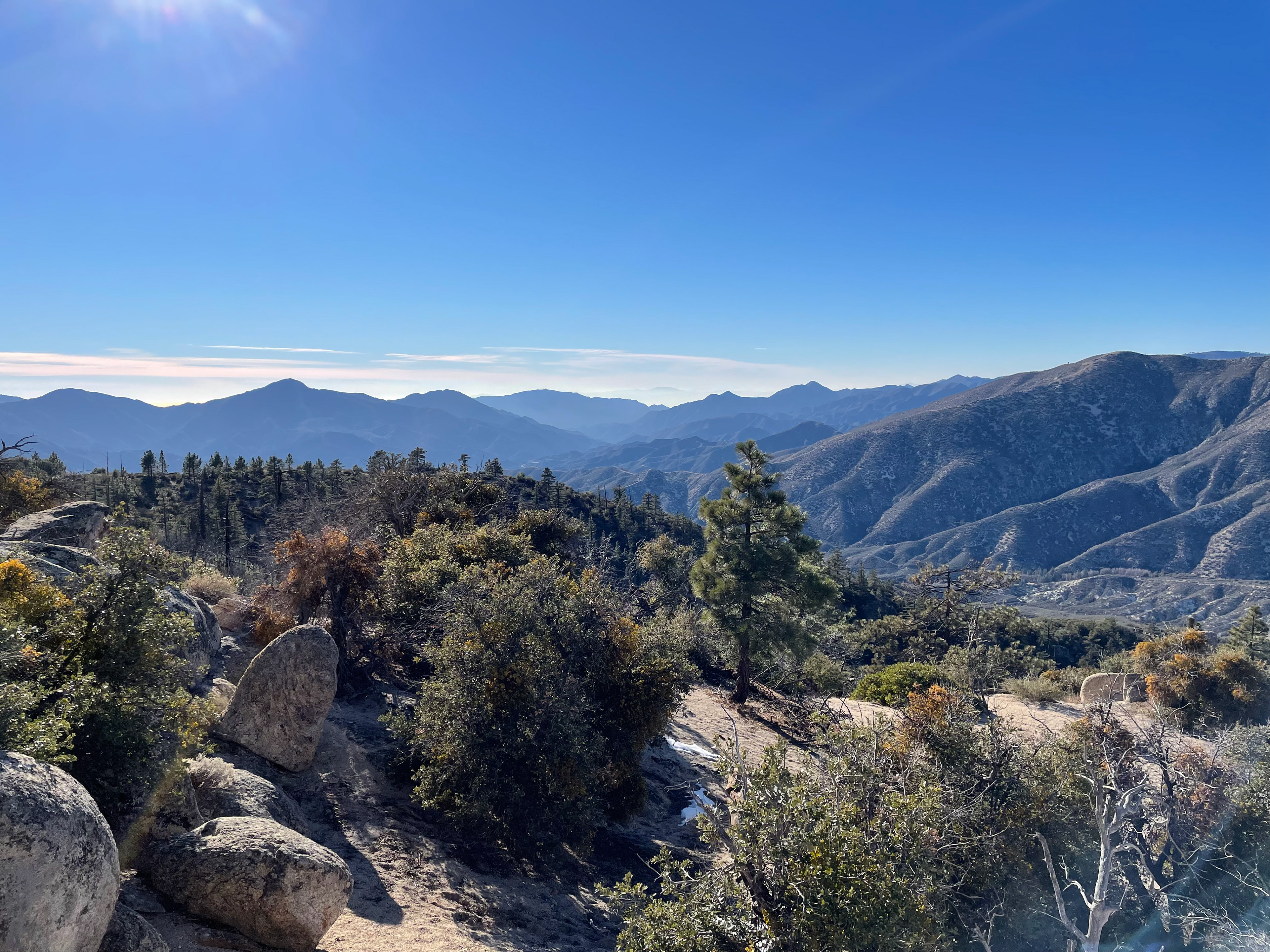 1.30.22 - Angeles National Forest, View from Tippy Top of Mt Hilyer