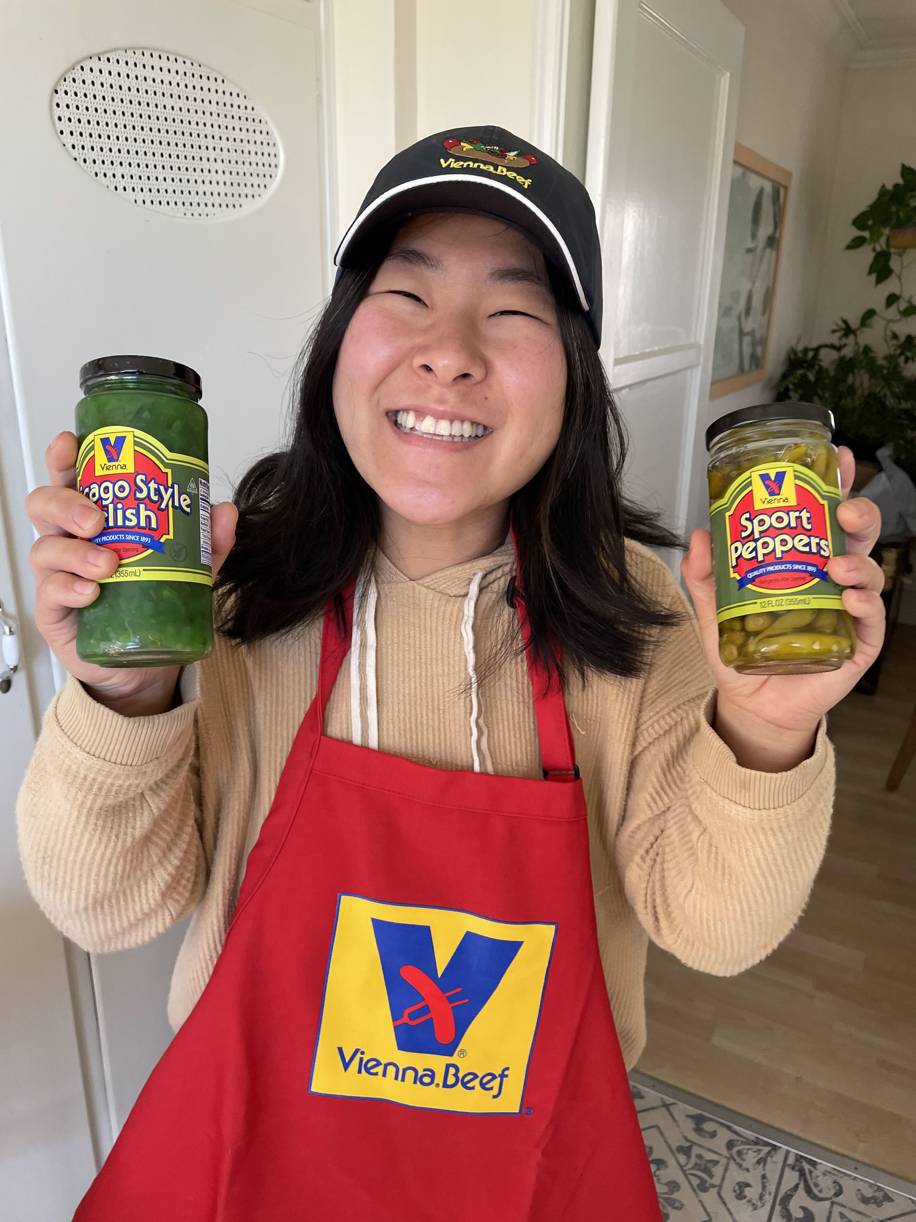 12.18.21 - Some college friends sent us a Chicago hot dog kit in the mail.