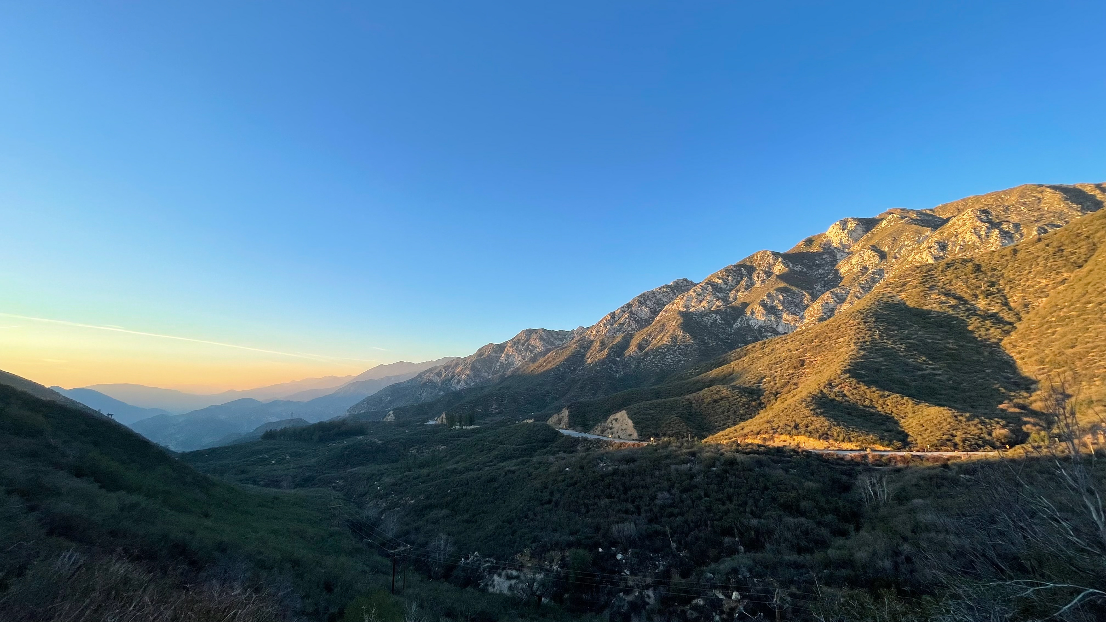 1.30.22 - We got a later start than we'd ever had before, and the drive back down the mountain with the sun setting gave us some beautiful lighting.