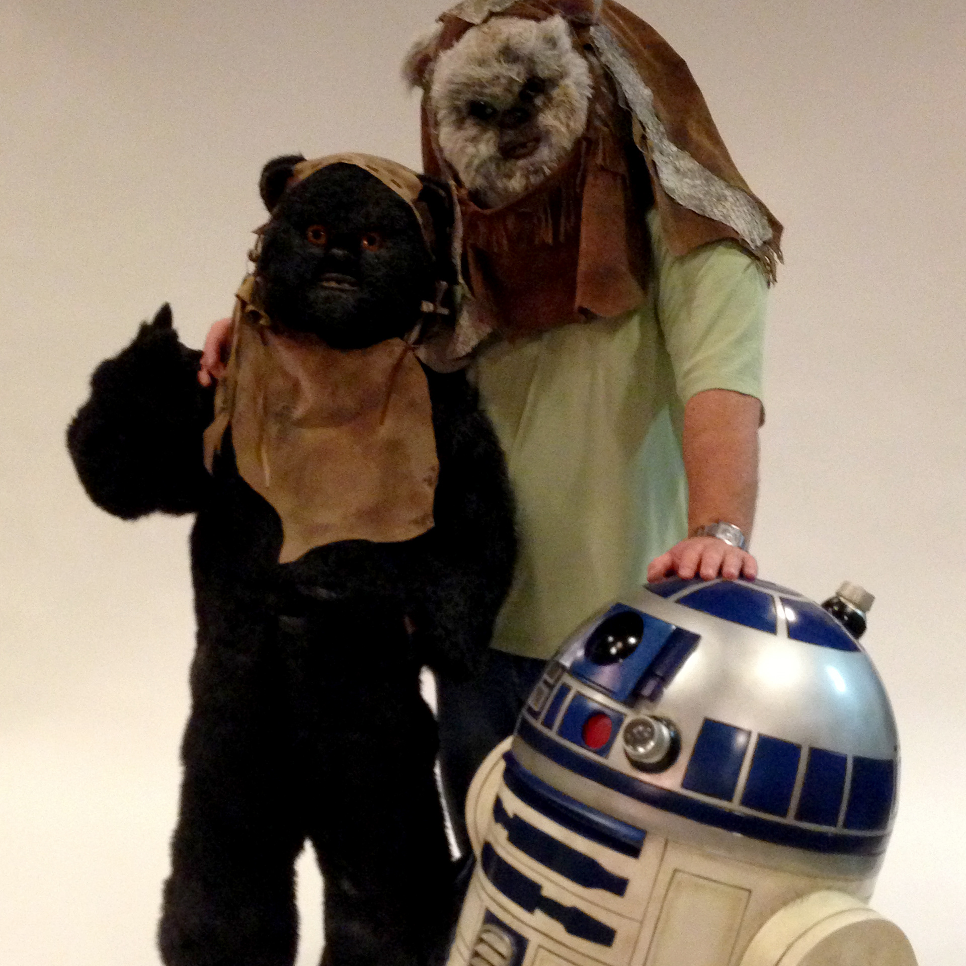 Friends with benefits. Our relationship with Lucasfilm and Petco allowed me to use my son as the "Ewok" for a photoshoot with real life R2D2 and C3PO