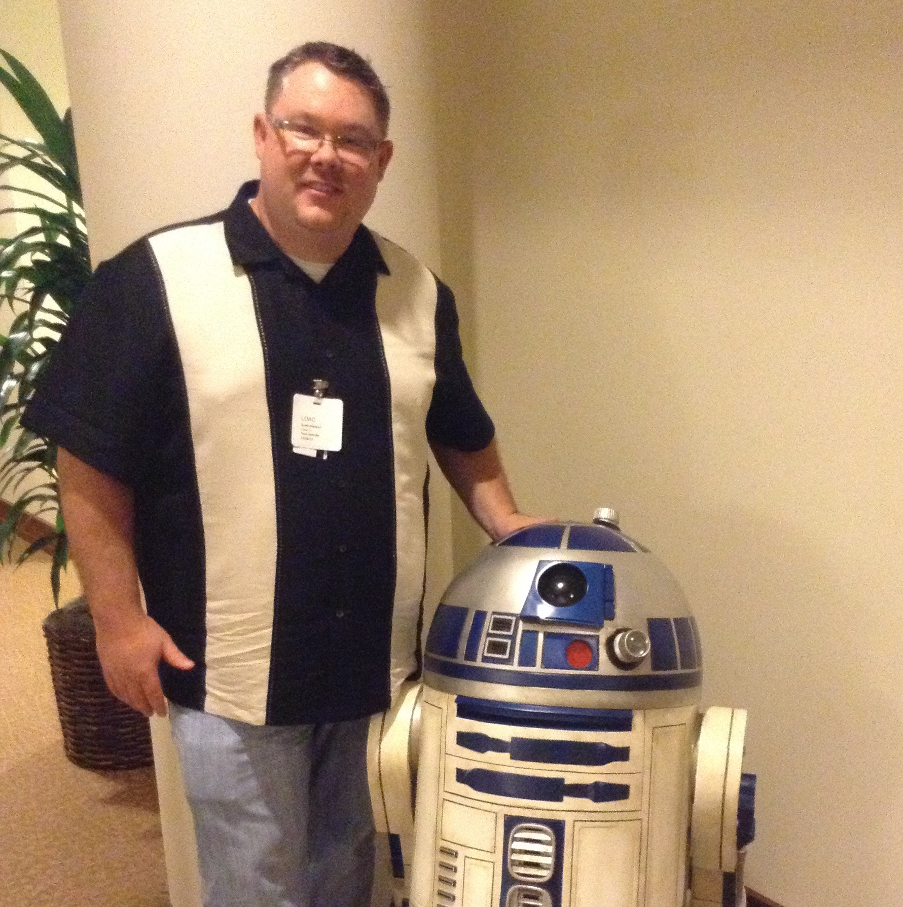 Me with R2D2 at Lucasfilm at the Presidio offices