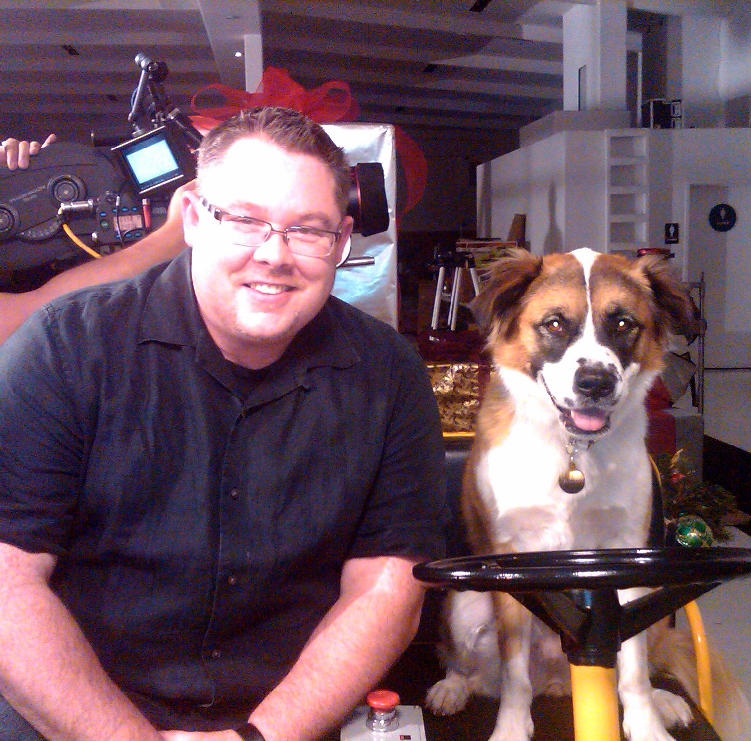 Me and LUNA "aka Petco's chairman of the board Buster" at our Holiday "Gift Testing Facility" commercial shoot