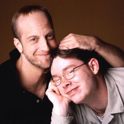 Me with Chris Elliot. What an generous man. Of course he got my stone faced watch as a trade for these priceless portraits during a Tostitos shoot