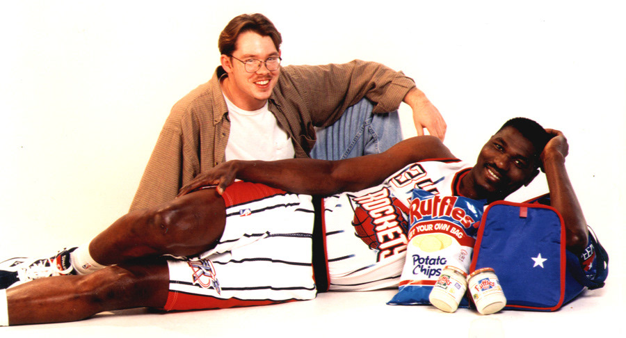 One of my all-time favorite celebrity photos. At the time, he couldn't speak a lick of English, but he was very gracious and fun. We also both shared our birthday together during this shoot with cake for all.