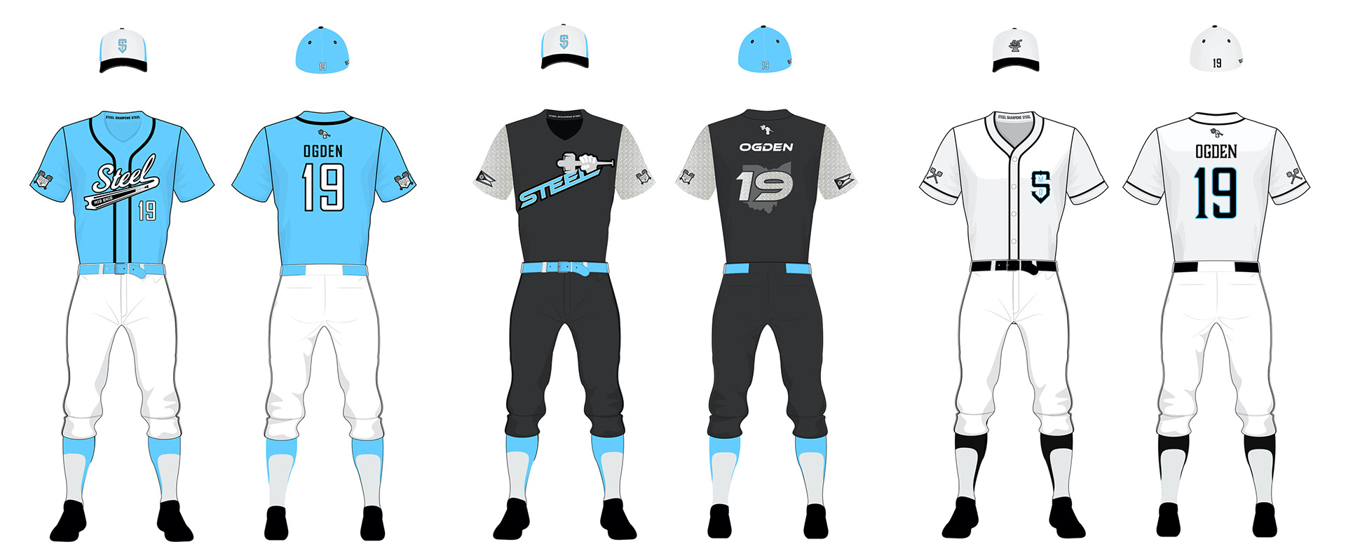 Brand Imagination - Mid-Ohio Steel Baseball : Fri-Sat-Sun Uniforms
