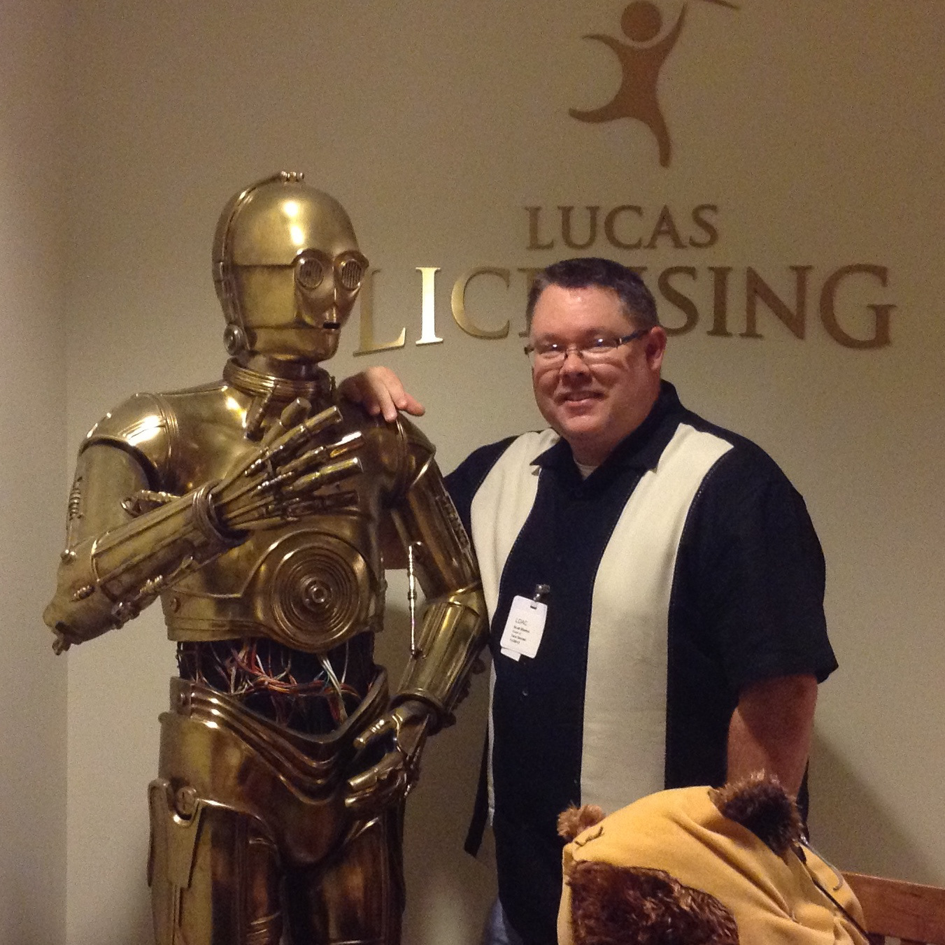 Me with C3PO at Lucasfilm at the Presidio offices