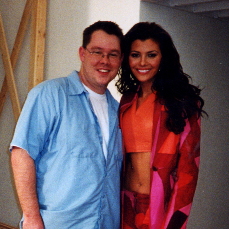 me and Ali Landry hanging out after the shoot