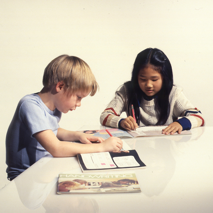 Young me as a handwriting model for Highlights
