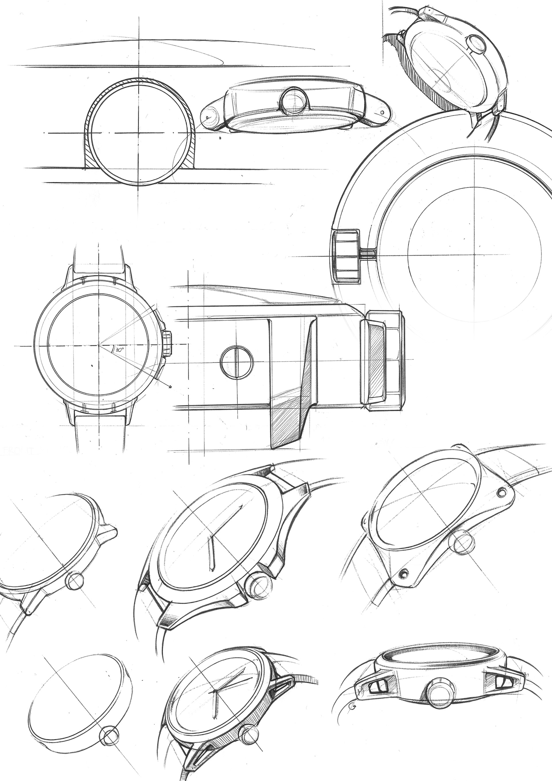 watch design drawing