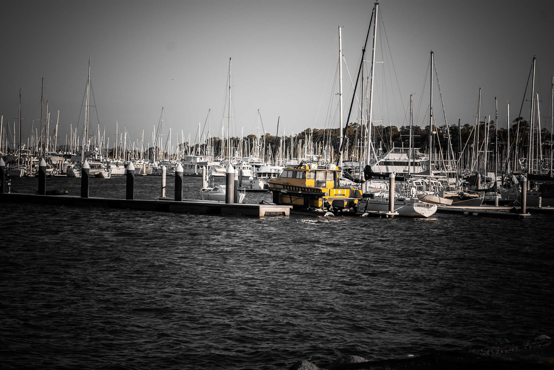 I found this interesting yellow boat at the Manly harbour in Brisbane. Do you like the applied effects?