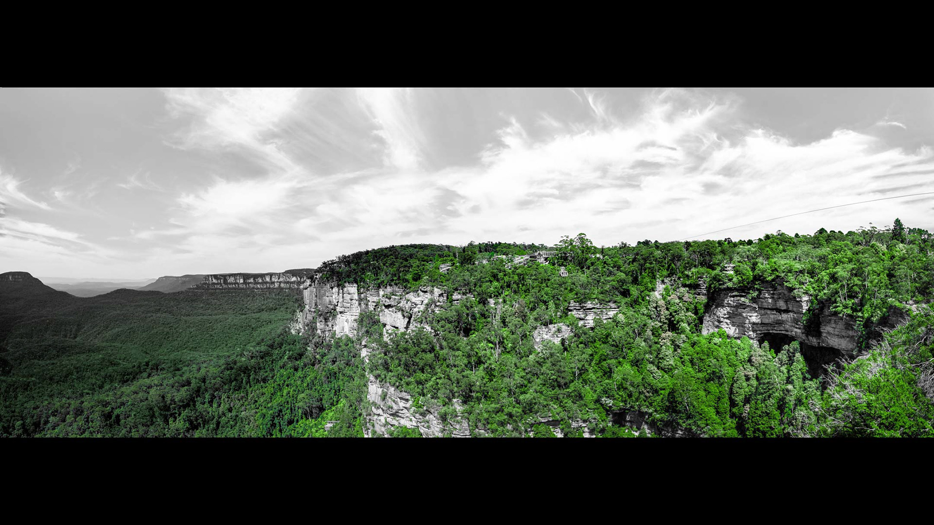 A view from The Blue Mountains, albeit being mostly green...